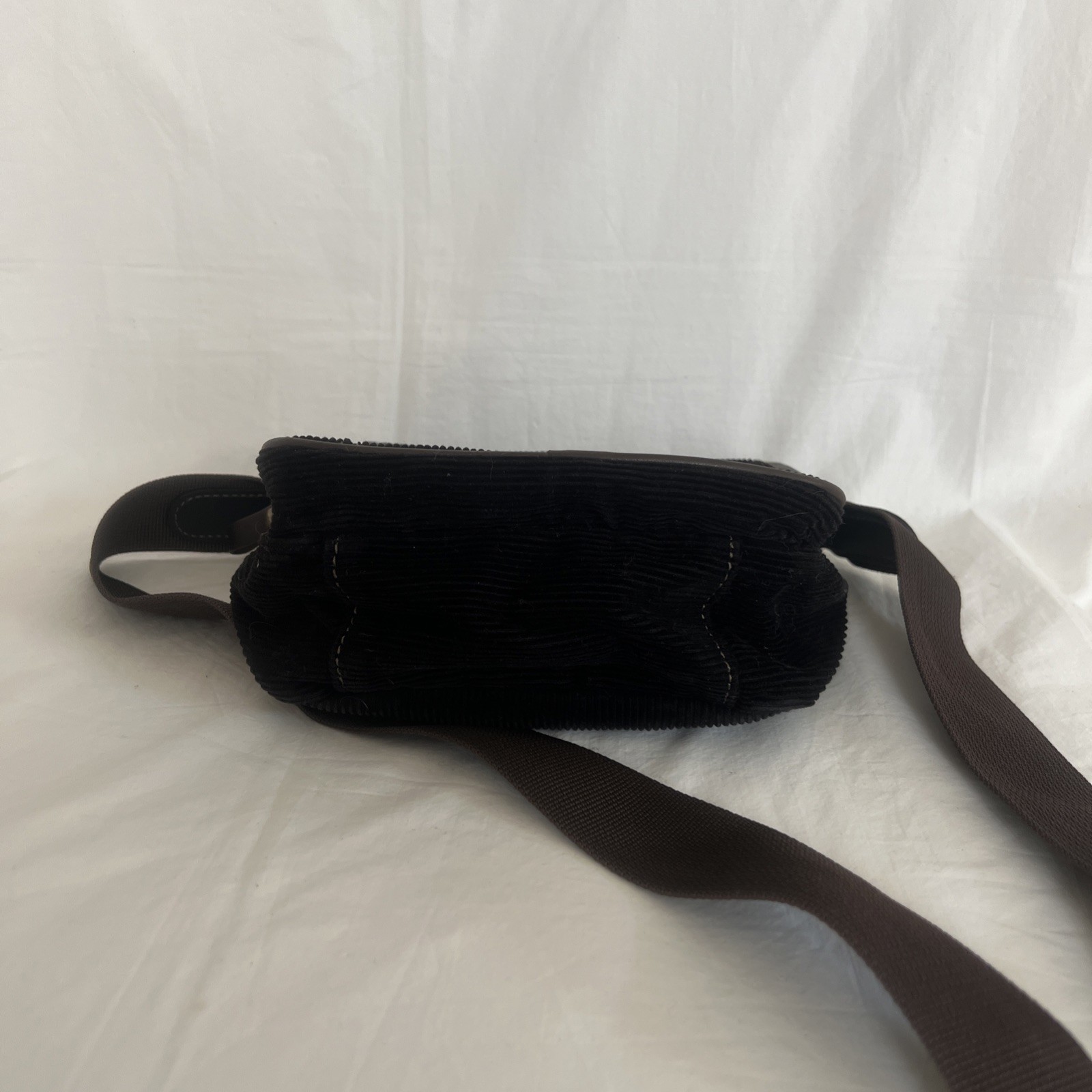 Black Vintage Nine West Corduroy Crossbody Bag