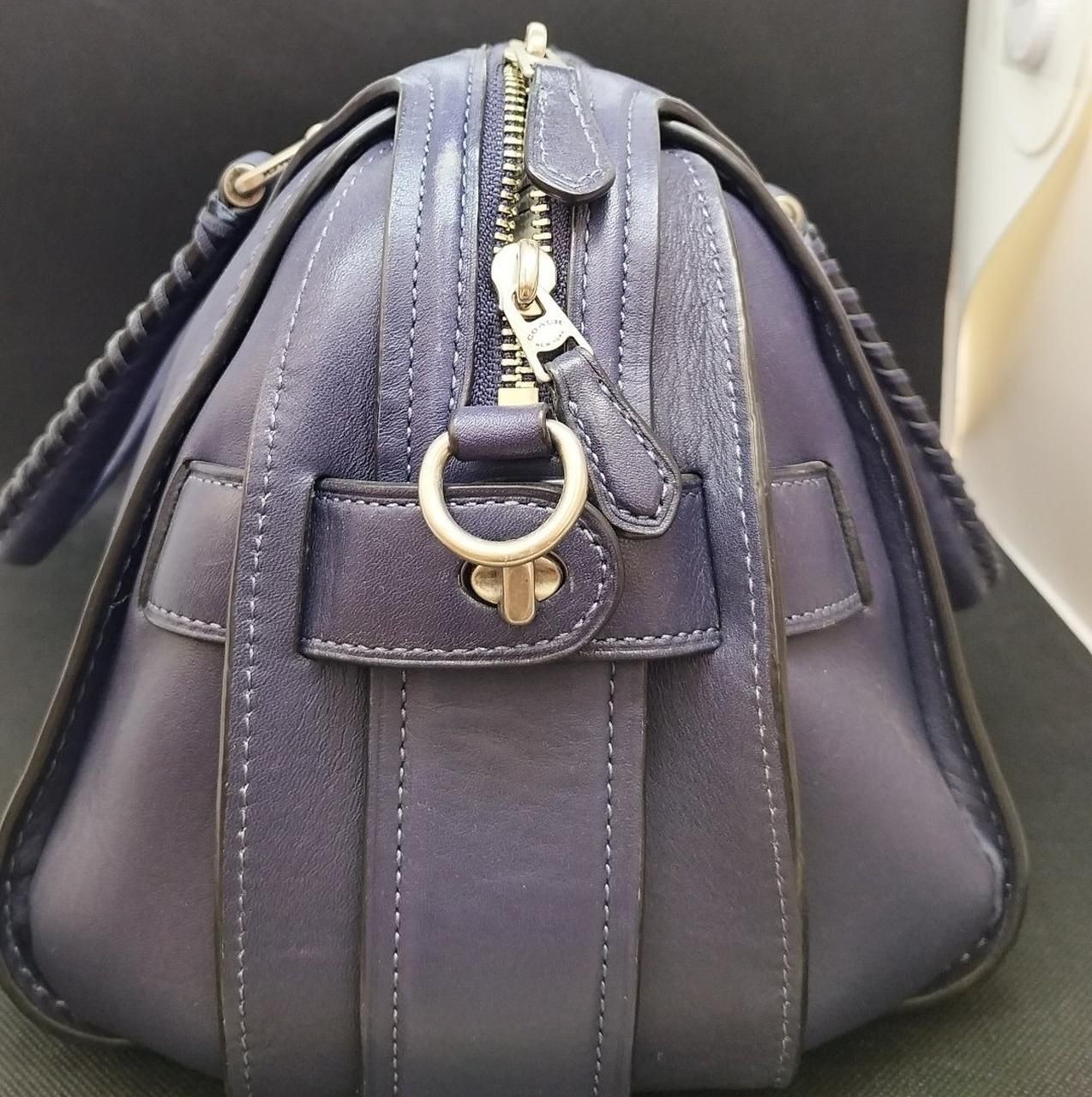 Coach Ace Satchel Grab Tan Leather Bag 37017 Used