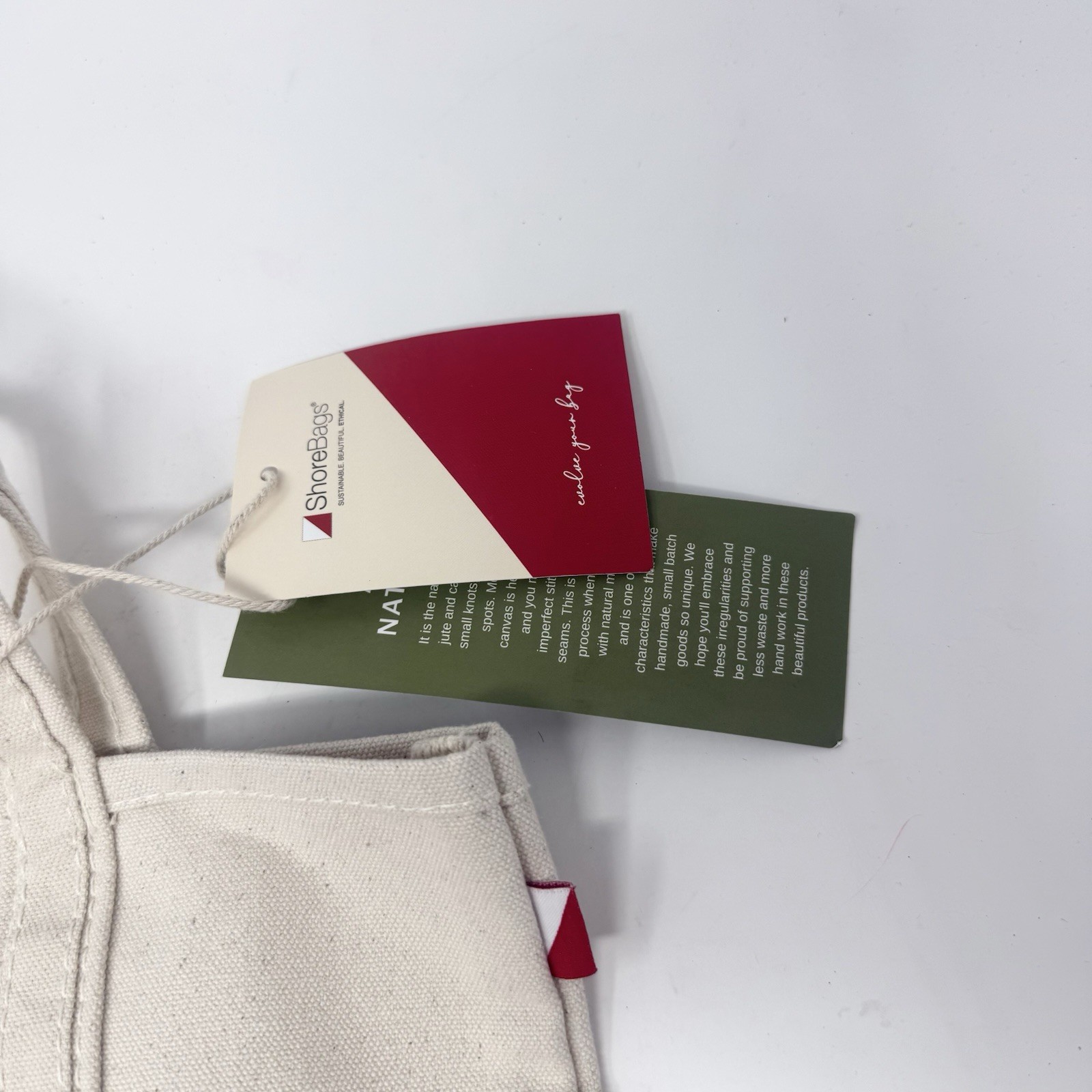 NWT Classic ShoreBags Mini Canvas Tote Beige Tan Sold Out