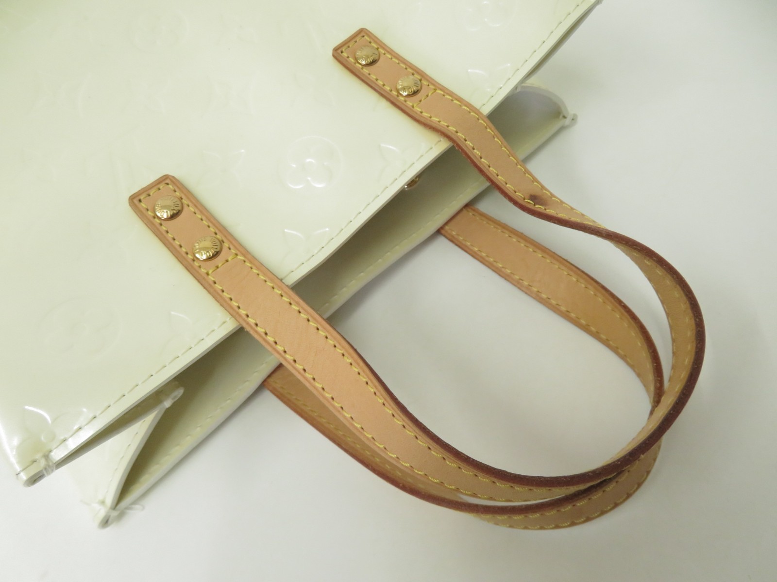 Auth Louis Vuitton Reade PM Monogram Vernis Leather Tote Bag Handbag F#53996