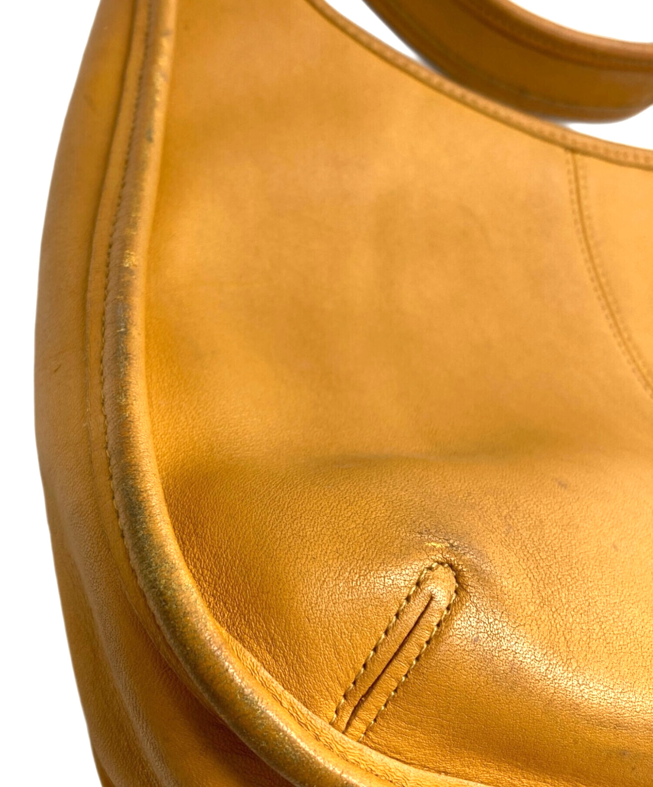 Vintage Coach Ergo 9025 Hobo Shoulder Handbag Yellow Leather US made