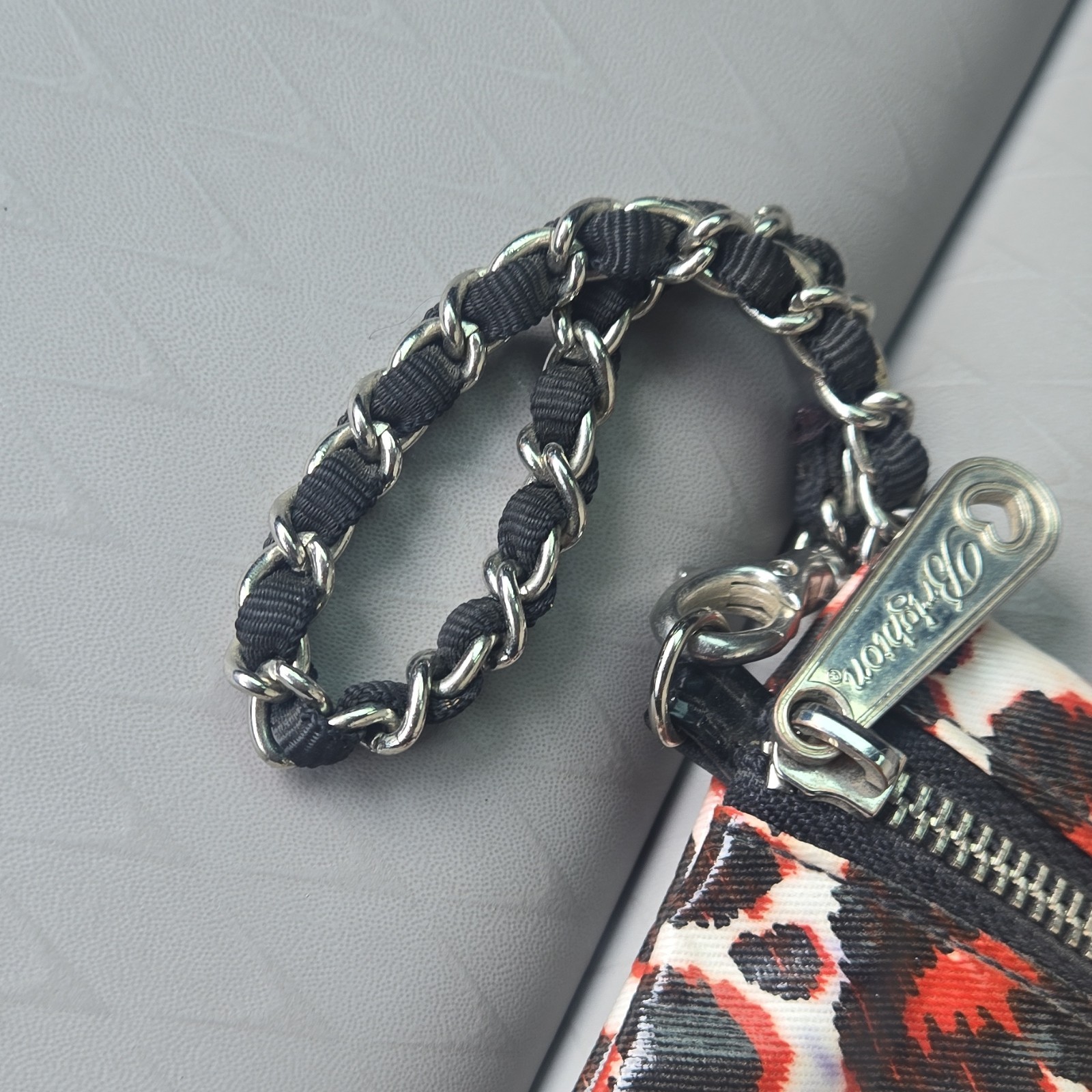 Brighton Leopard Animal Print Wristlet Clutch Bag Zipper Accent Designer Women