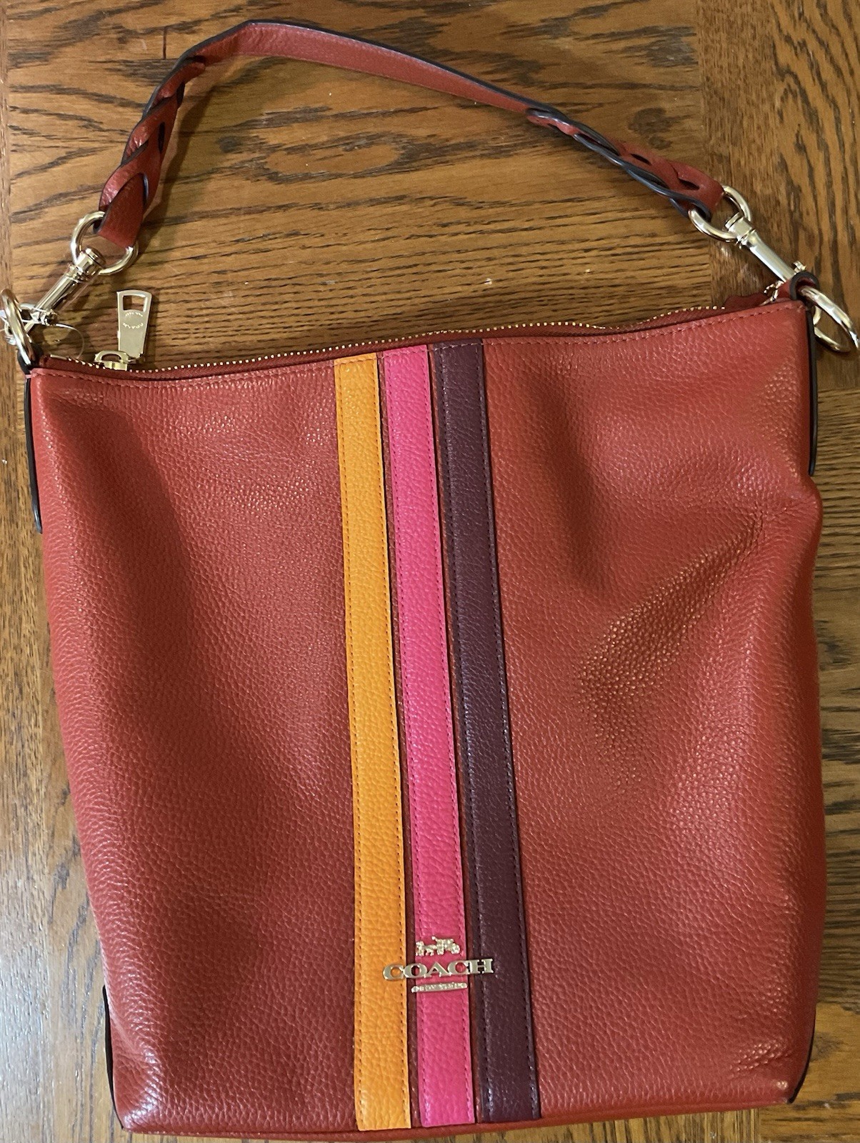 Coach 1927 Abby Varsity Stripe Shoulder Bag Brand New #D2080-1927 Retail $425
