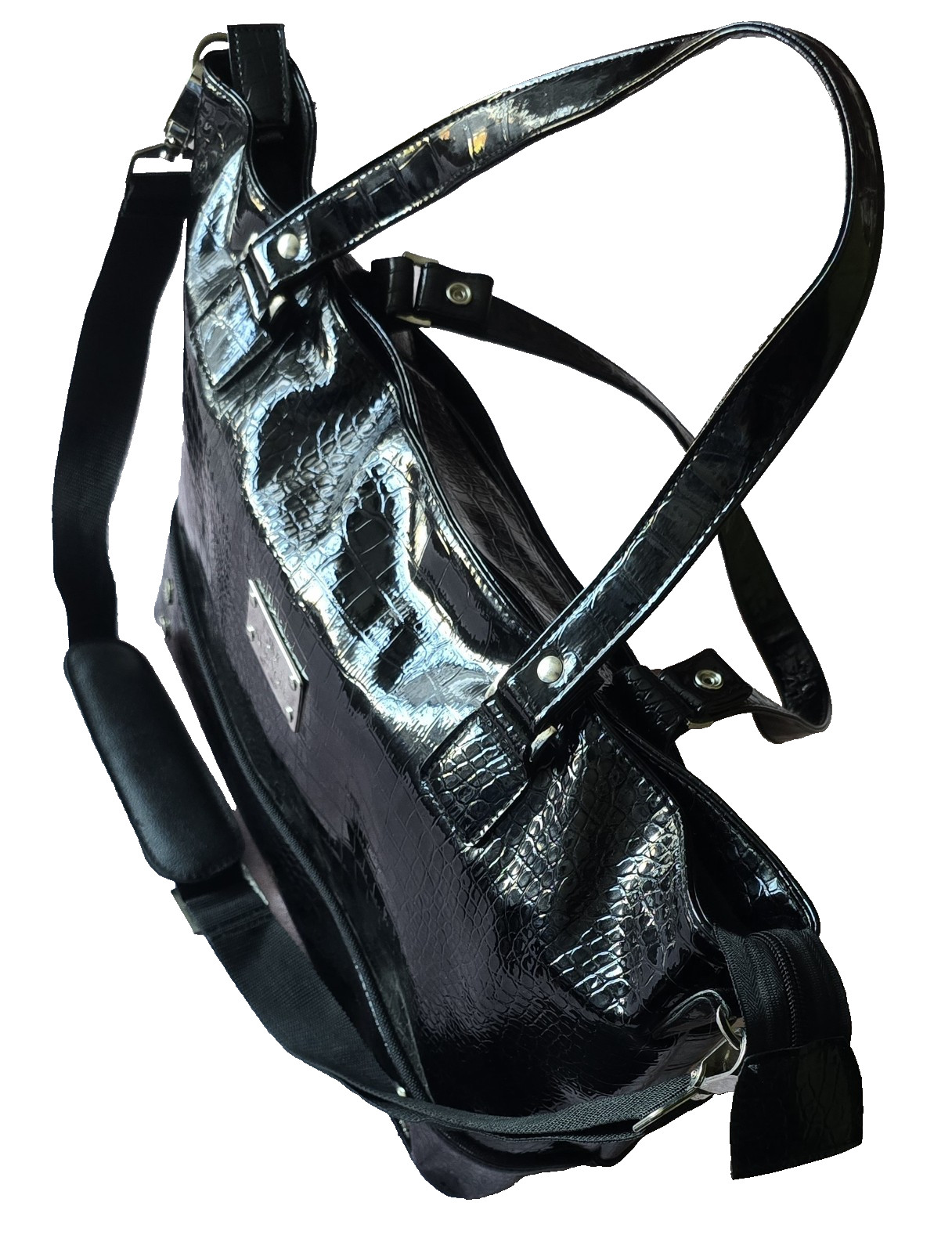 New JM New York Blck Bag/Purse/Padded Tote, shoulder strap, inner pockets, case