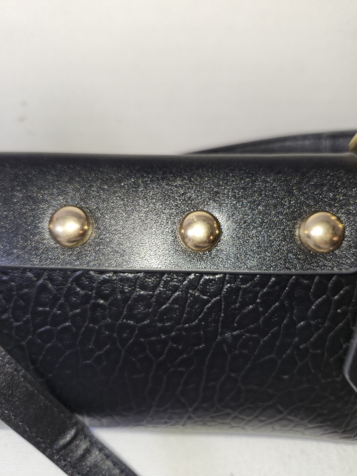 black trendy punk crossbody purse nwot