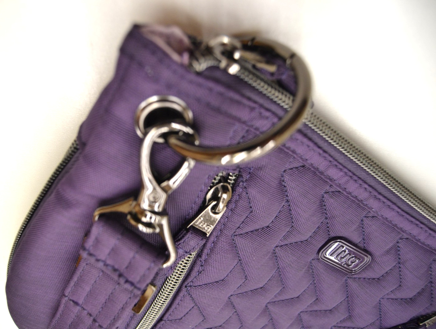 LUG Swivel Convertible Crossbody Bag Handbag Purple RFID Adjustable Strap NWOT