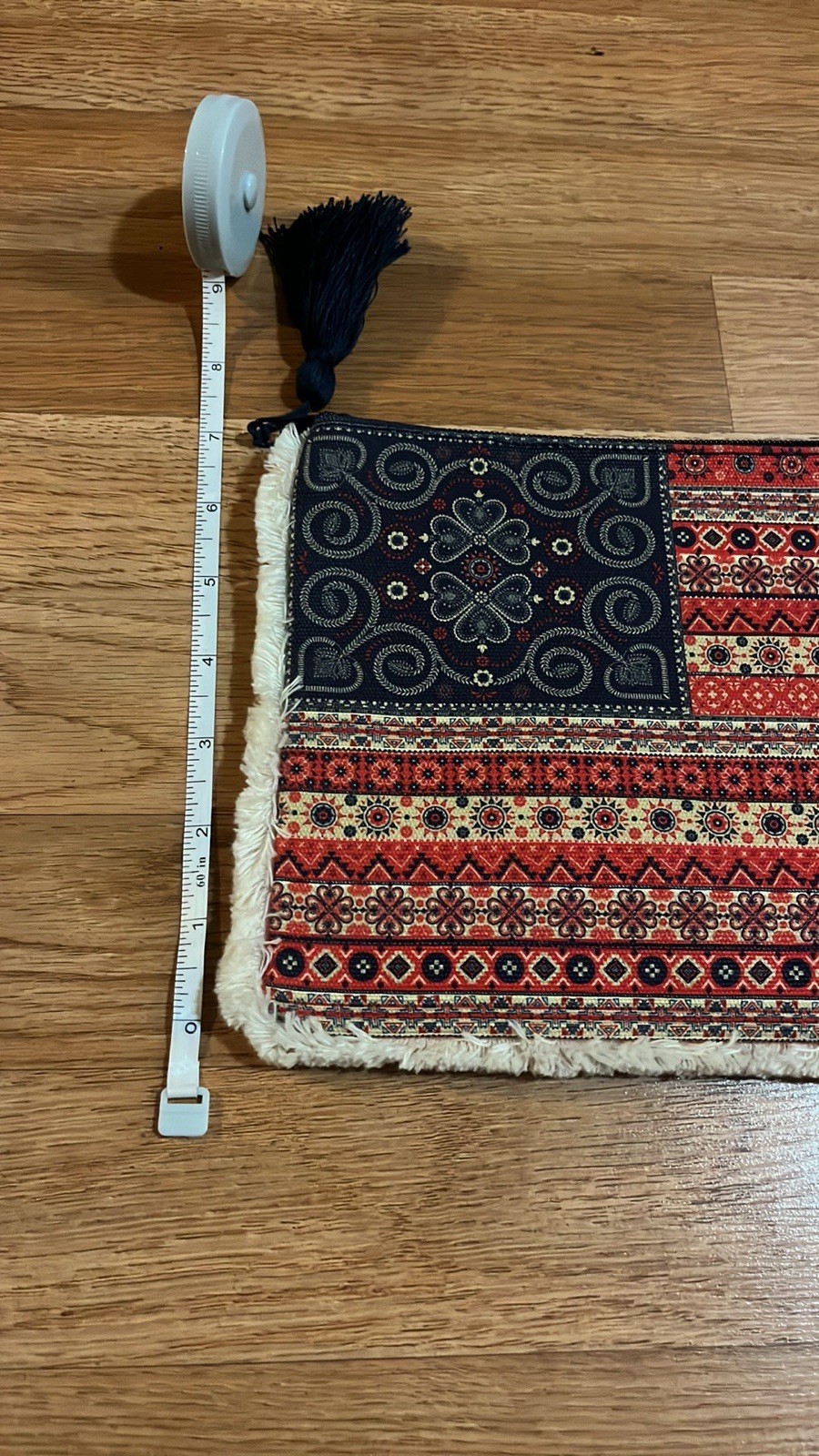 American flag NWOT Bohemian Patterned Clutch Purse with zipper tassel