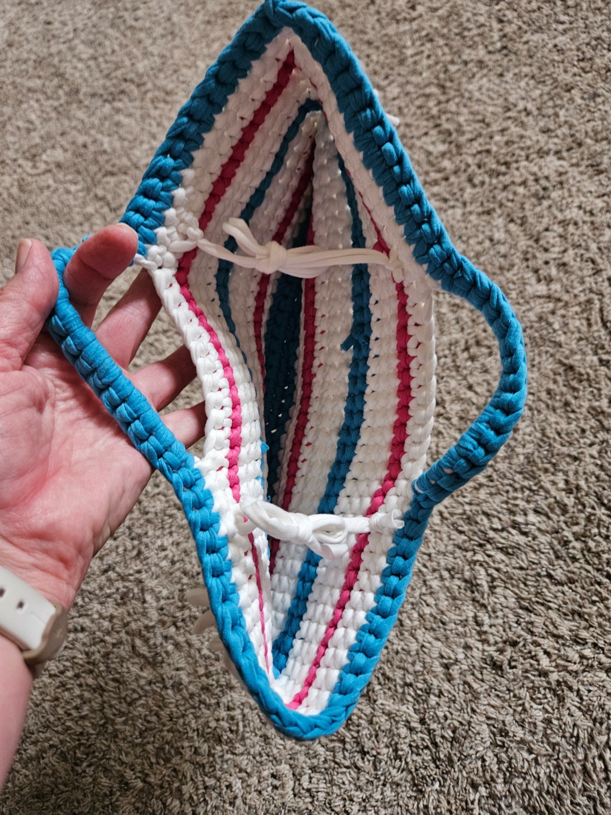 handmade crochet summer clutch