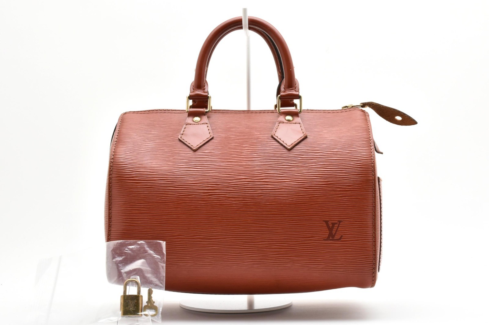Louis Vuitton Epi Speedy 25 Leather Kenya Brown Handbag M43013 Boston JAPAN