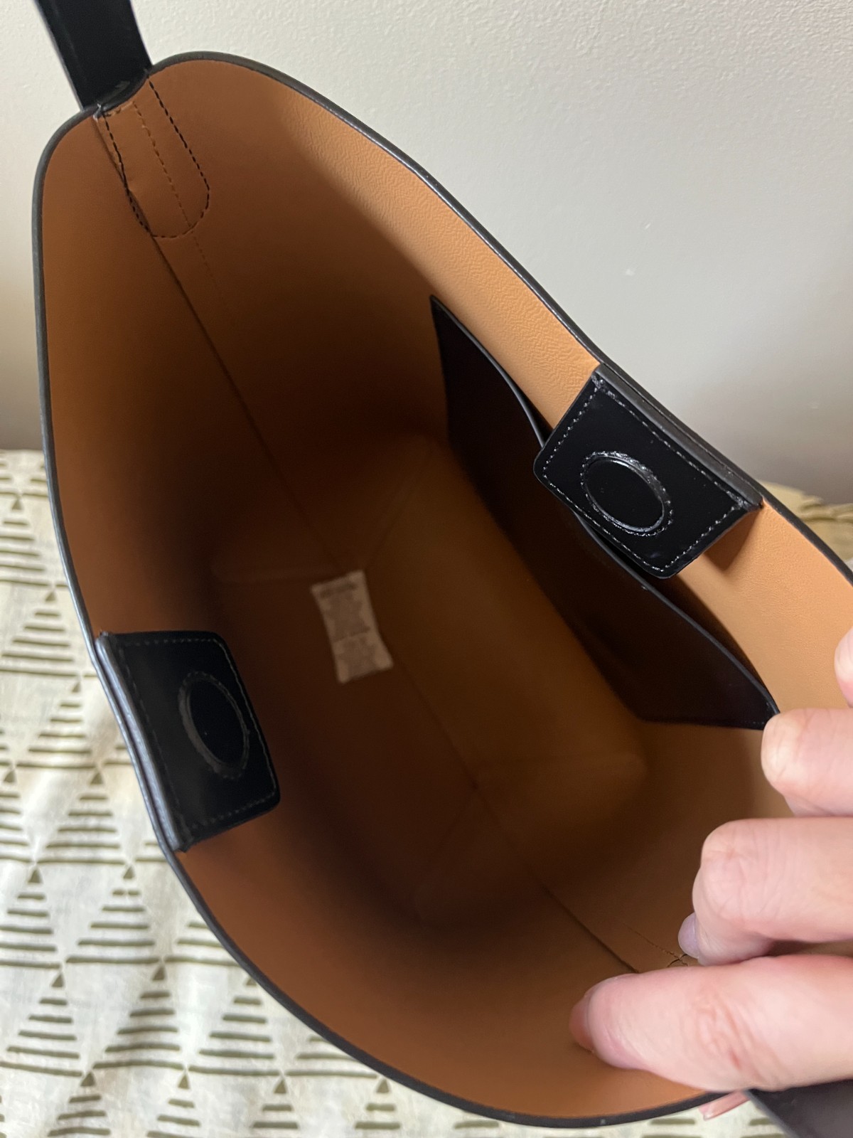 BRAND NEW Mansur Gavriel Small Cabas Bag Black Smooth Leather