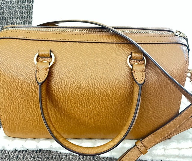 Coach Rowan Medium Leather Bag in Saddle Brown
