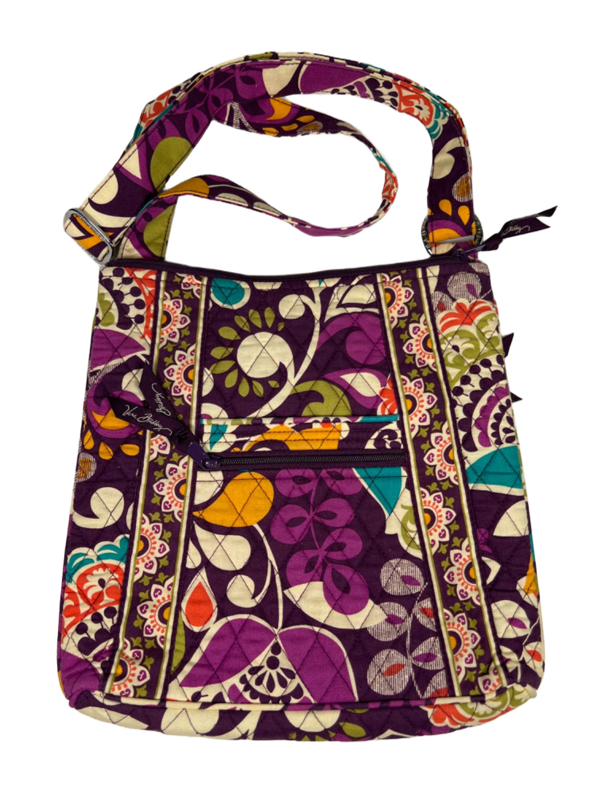 Vera Bradley Women’s Purple Plum Crazy Quilted Crossbody Purse