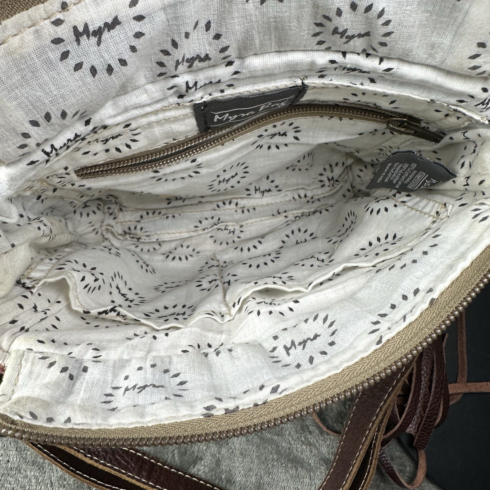 Myra Bag Crossbody Fringe Tooled leather Small