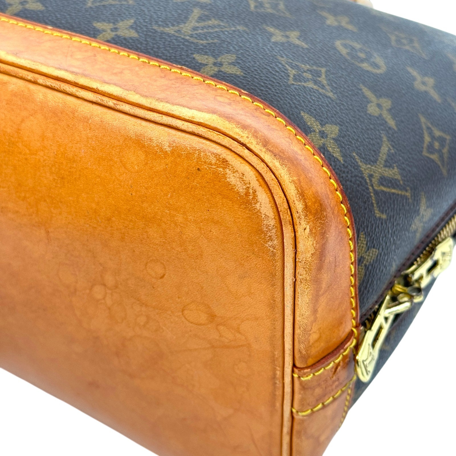 LOUIS VUITTON Alma PM Monogram Canvas Brown Top Handle Women Handbag M51130