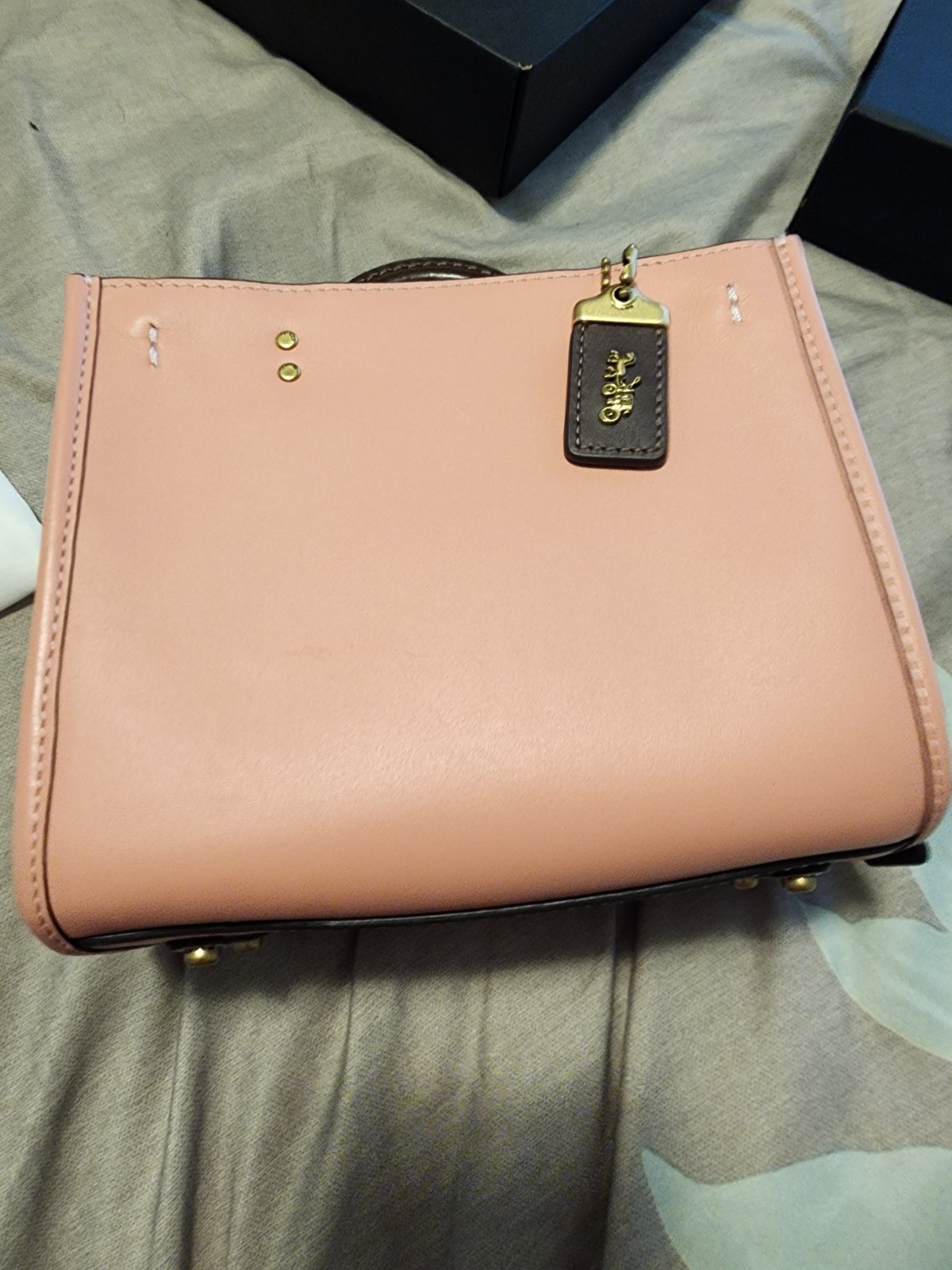 NWOT Coach Rogue 17 In Colorblock Candy Pink Glovetanned Leather Crossbody Bag