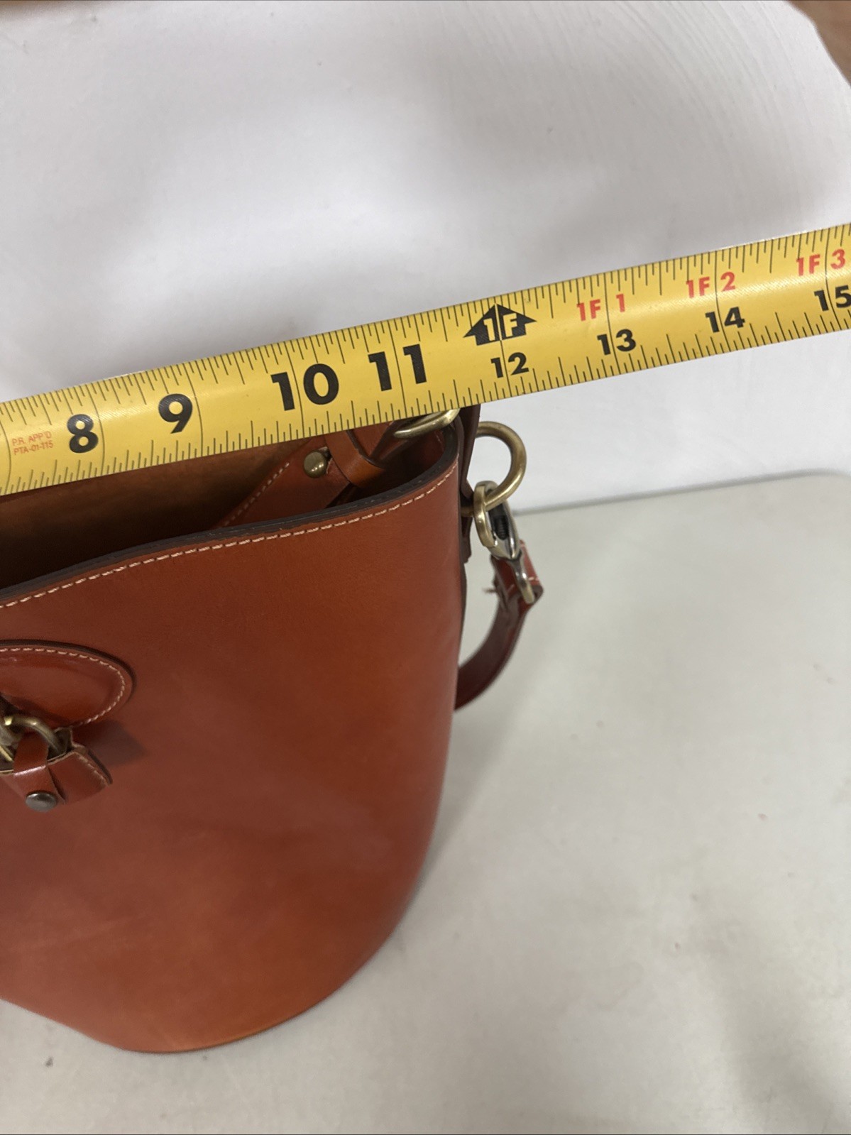 A. Bellucci Pumpkin Leather Bucket Bag/Purse/Shoulder/Crossbody – RARE