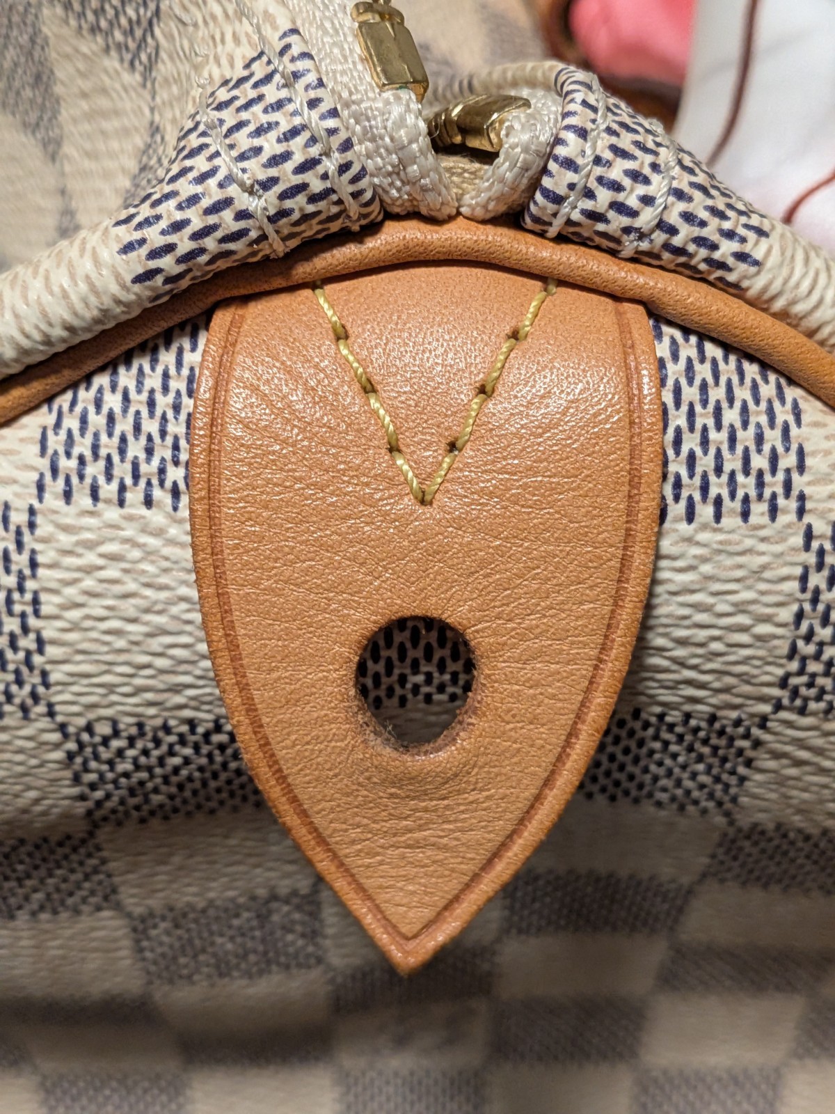 Loui Vuitton Speedy 30 Damier Azur,Top Handle Satchel Zip w/ Dust Bag,