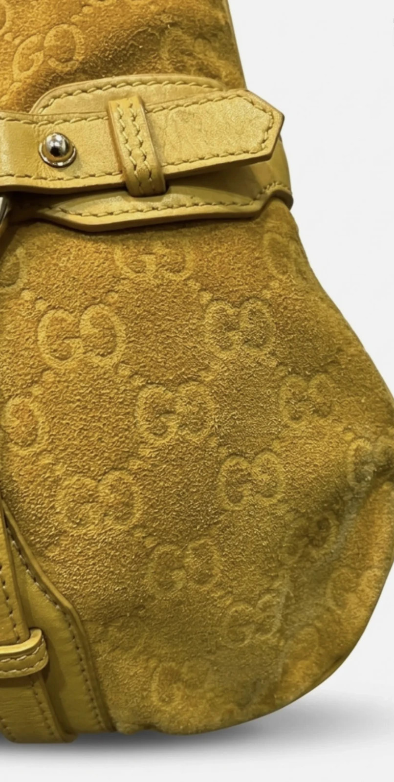 GUCCI 85TH ANNIVERSARY SUEDE GUCCISSIMA HANDBAG PRE-OWNED