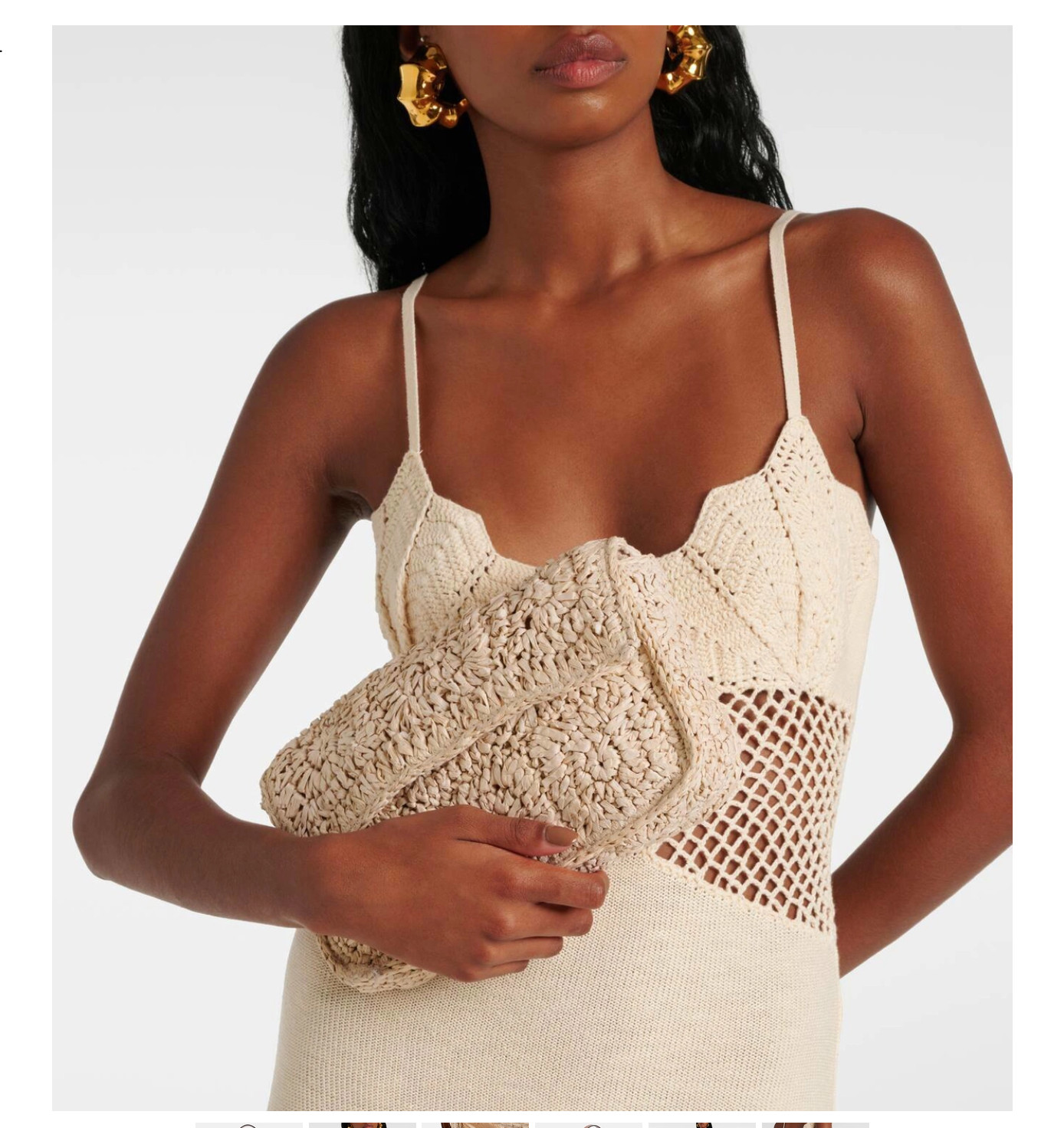 STAUD TIMMY CROCHET RAFFIA CONVERTIBLE SHOULDER BAG MSRP$395 Timeless Chic