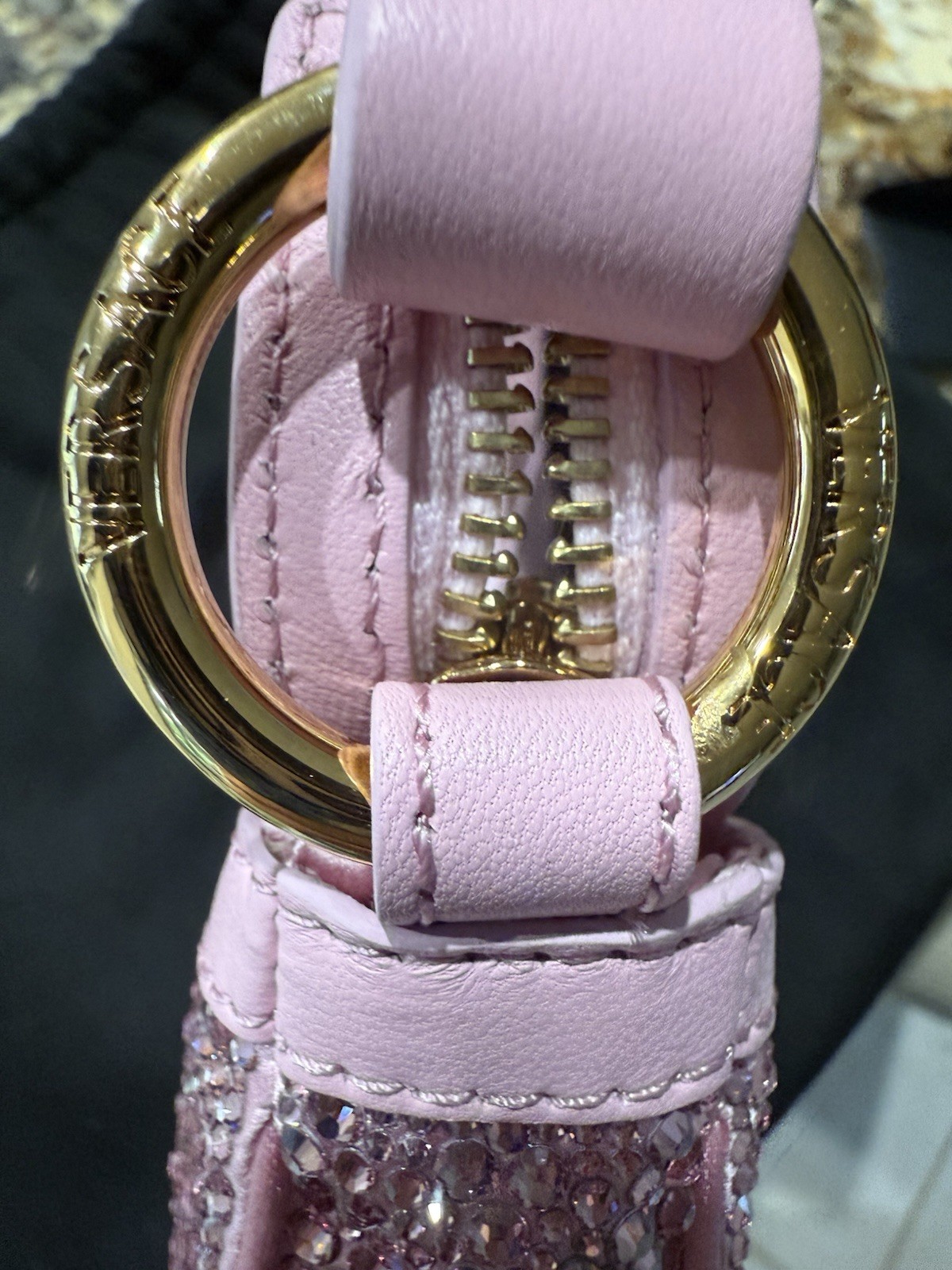 NWT Authentic Versace Crystal La Medusa Mini Hobo Handbag Pink RARE! MSRP $2525