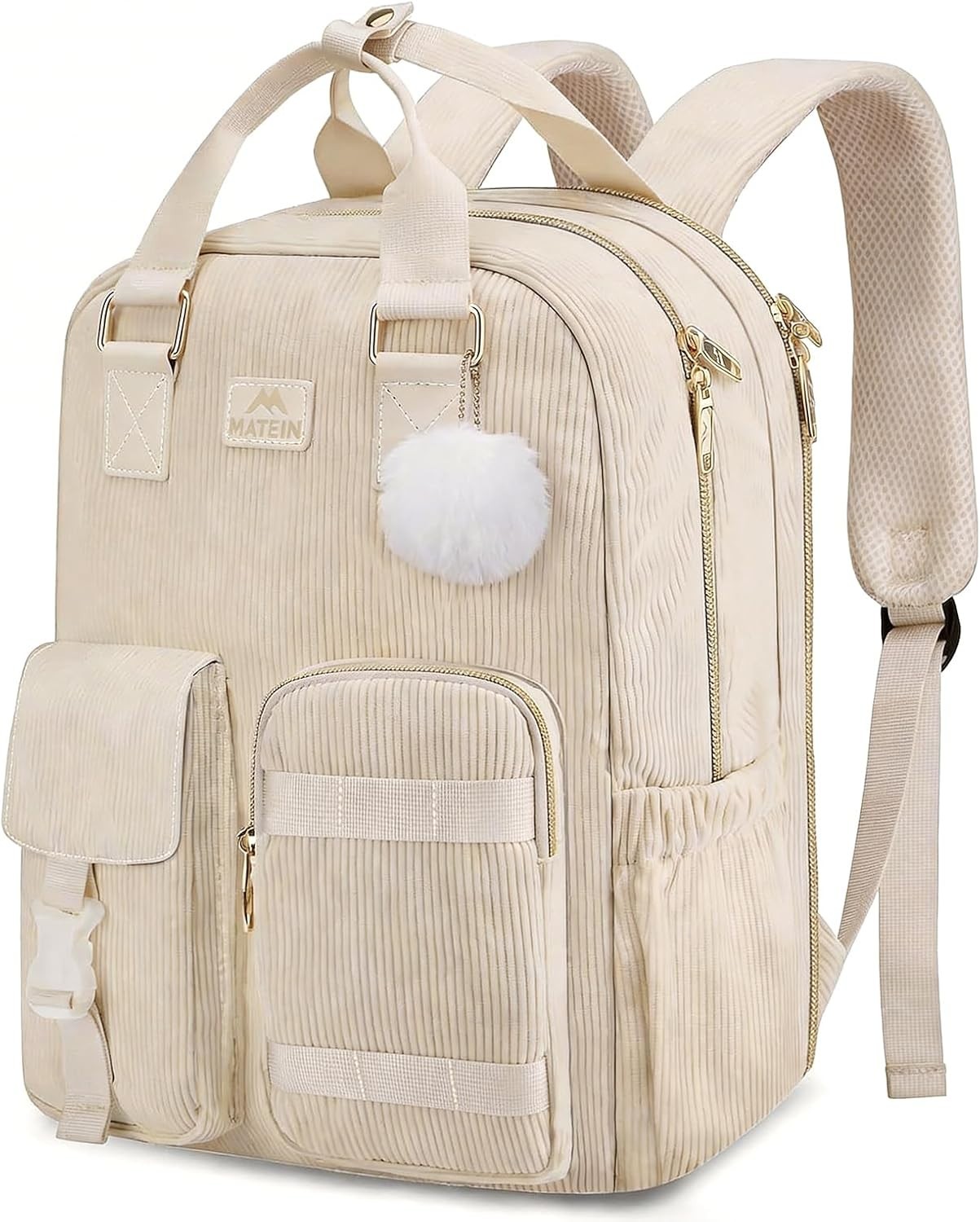 College Laptop Backpack, Travel Backpack for Women, Quilted Casual Daypack, Wate