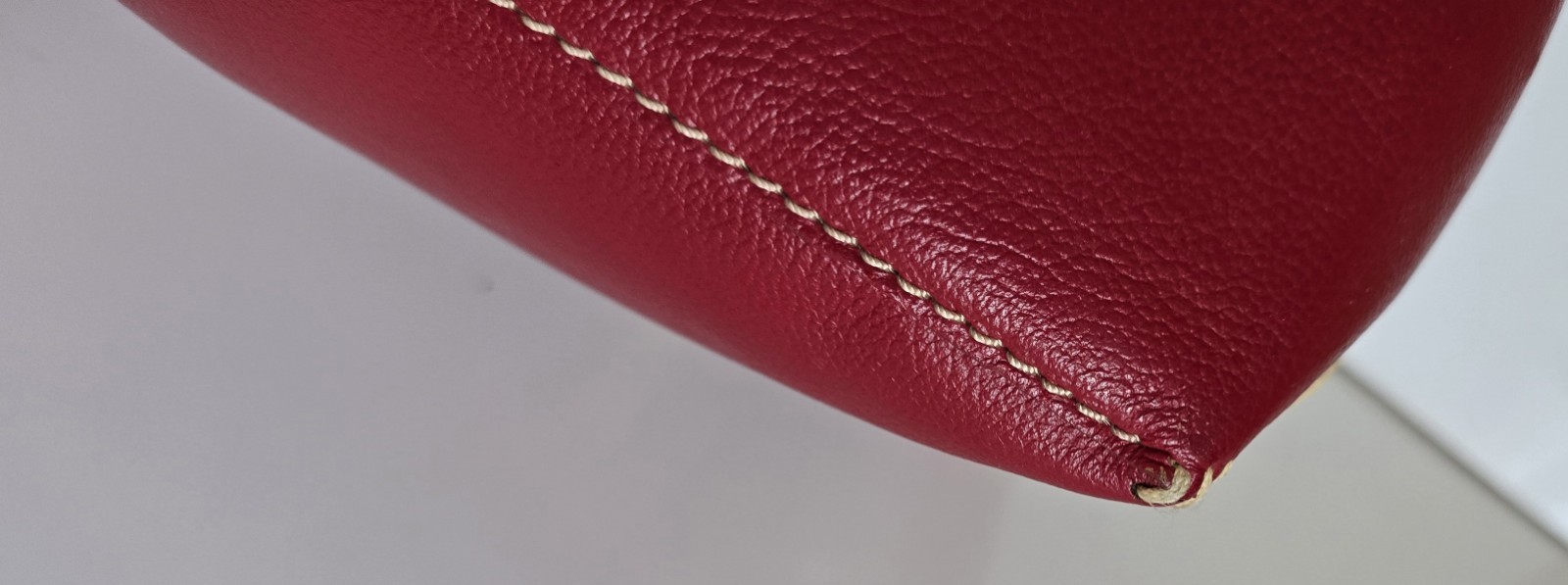 Ann Taylor NWT Red Leather Shoulder Bag Zip Top Handbag Purse