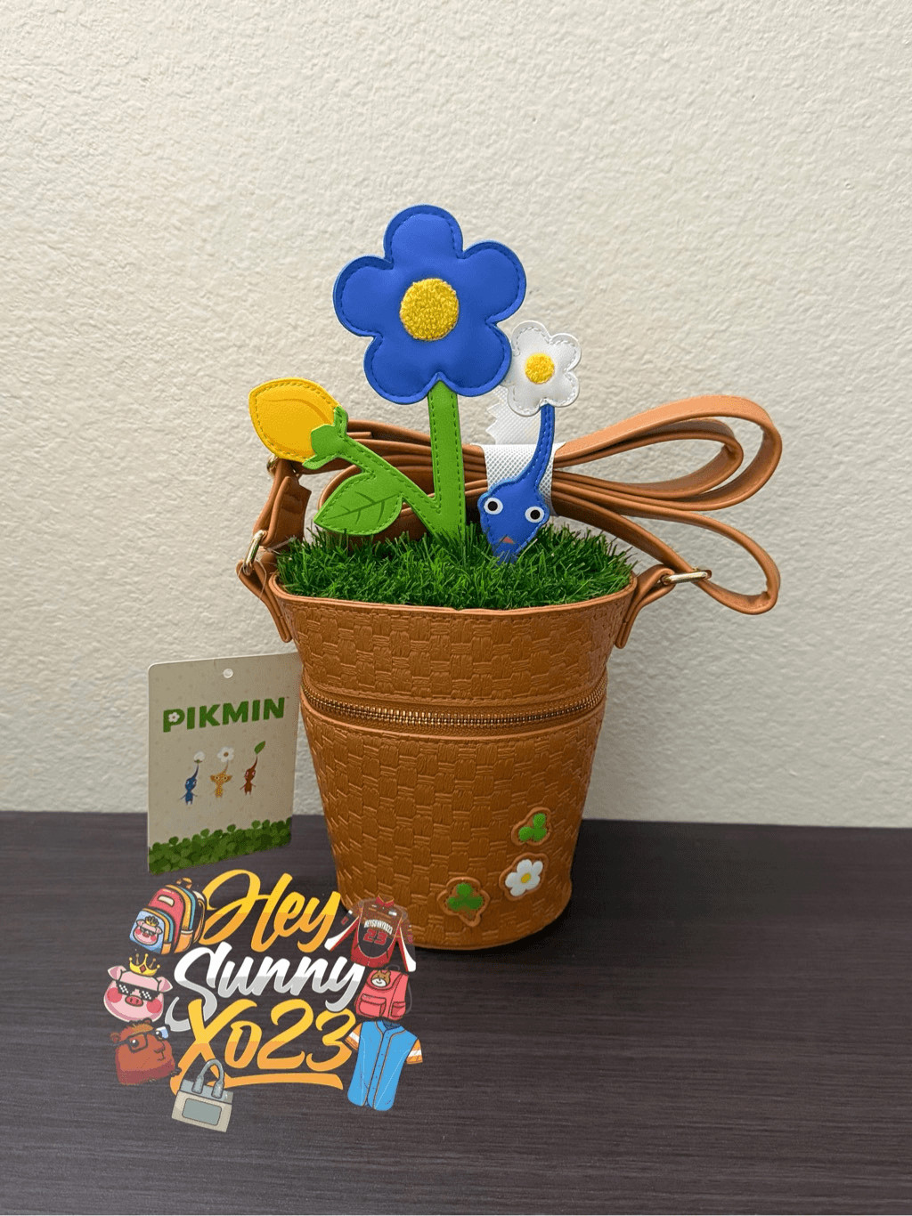 Pikmin Blue Potted Plant Crossbody Bag