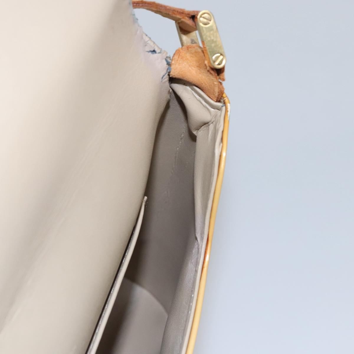 LOUIS VUITTON Monogram Vernis Thompson Street Bag Beige M91301 LV Auth ti2814