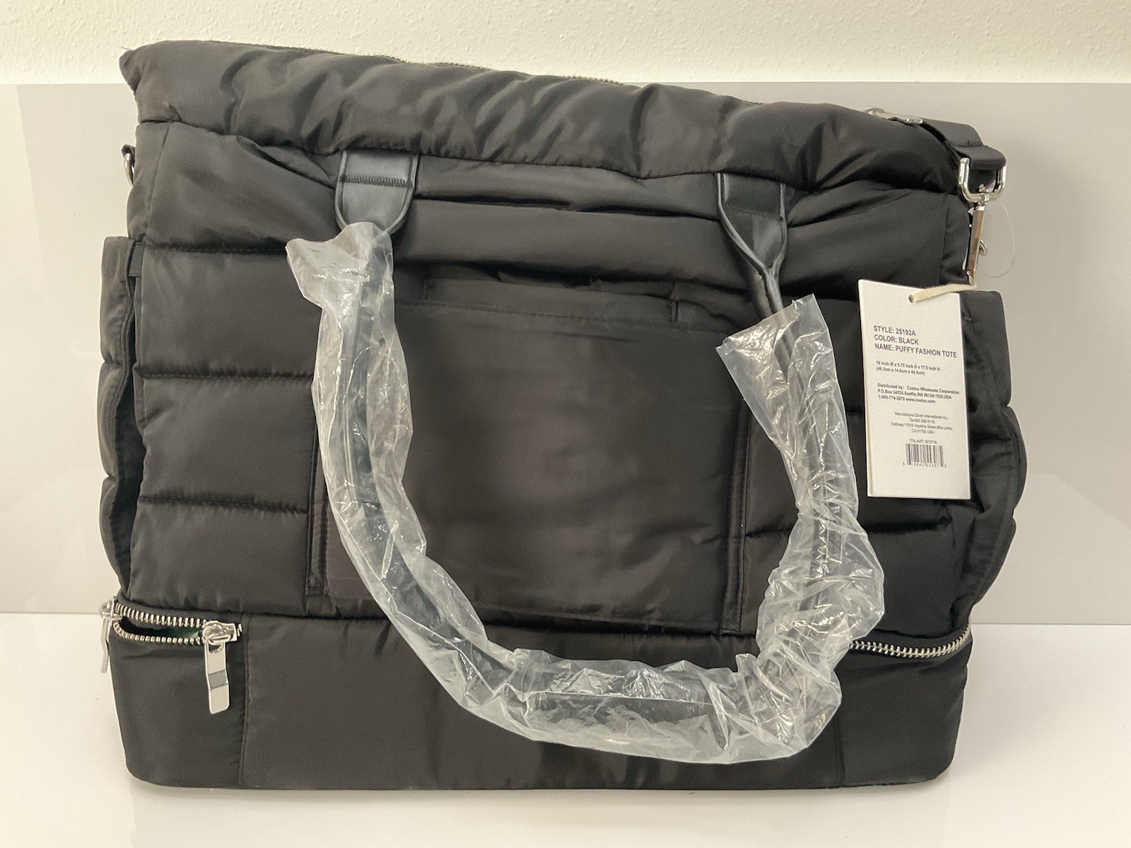 iPack Puffy Fashion Tote Adjustable Strap, Laptop Pocket, Travel Bag