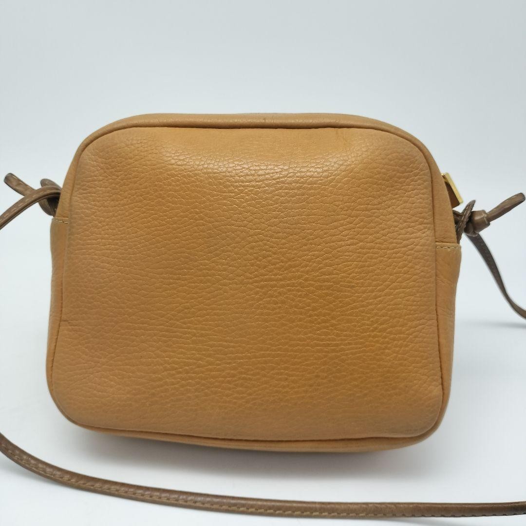 LOEWE Vintage All-Leather Brown Anagram Shoulder Bag Authentic 120cm Strap