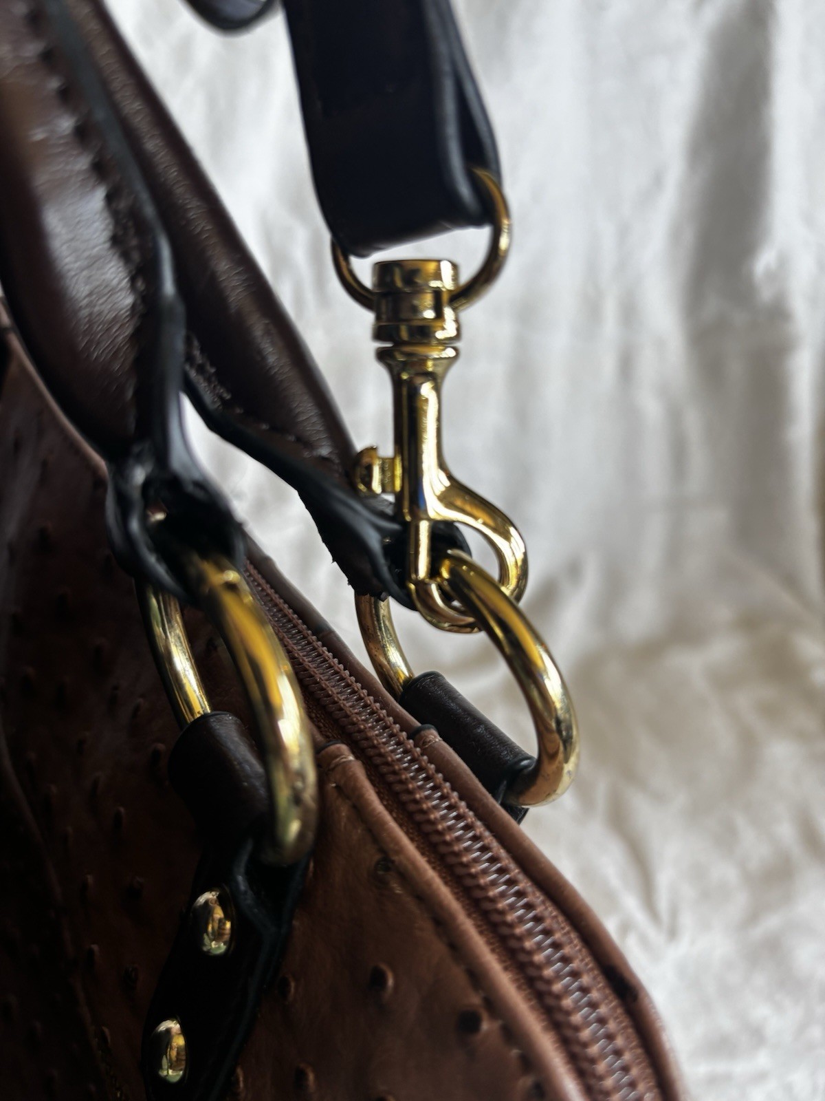 Giani Bernini Women’s Embossed Faux Ostrich Shoulder Bag Purse Pair