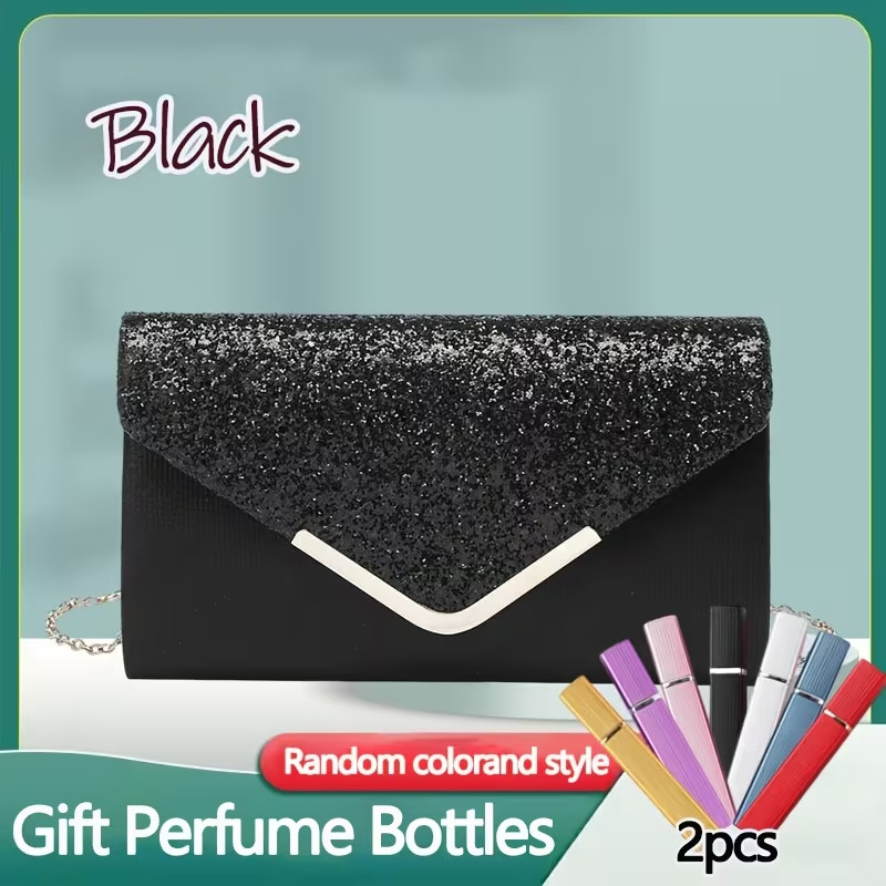Sparkling Rhinestone Crossbody Evening Bag Dinner Purse Bridal Gift Set