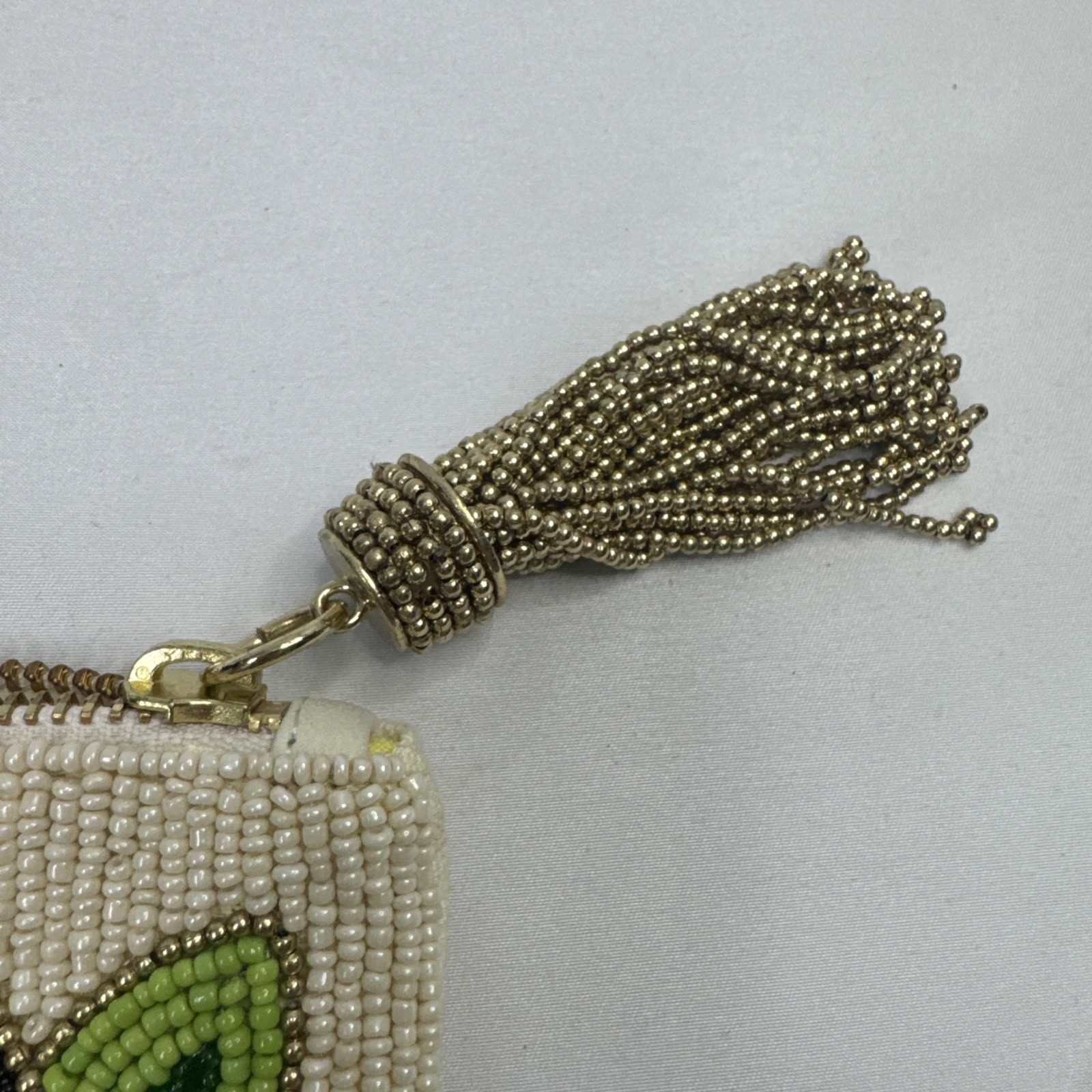 CHICO’S BEADED CLUTCH WRISTLET Toucan Bird Design w/ Beaded Tassel STUNNING! NWT