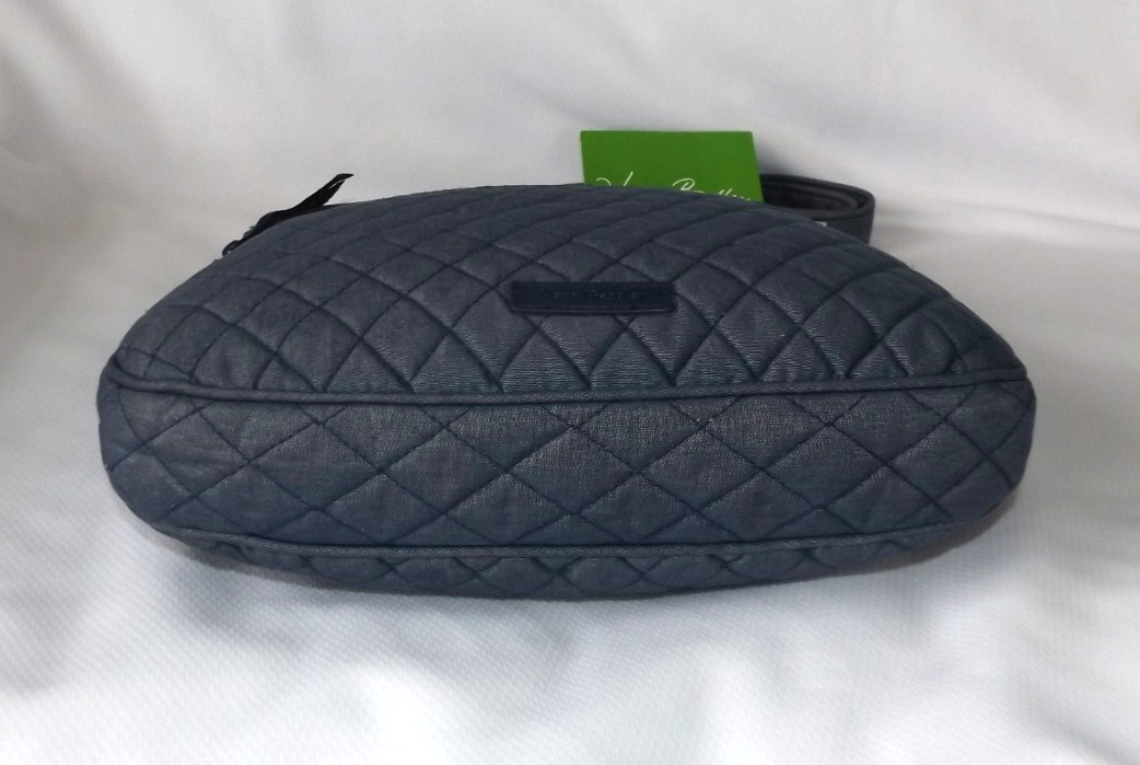 VERA BRADLEY Triple Zip Hipster Crossbody Midnight Navy Denim Blue – Very Nice