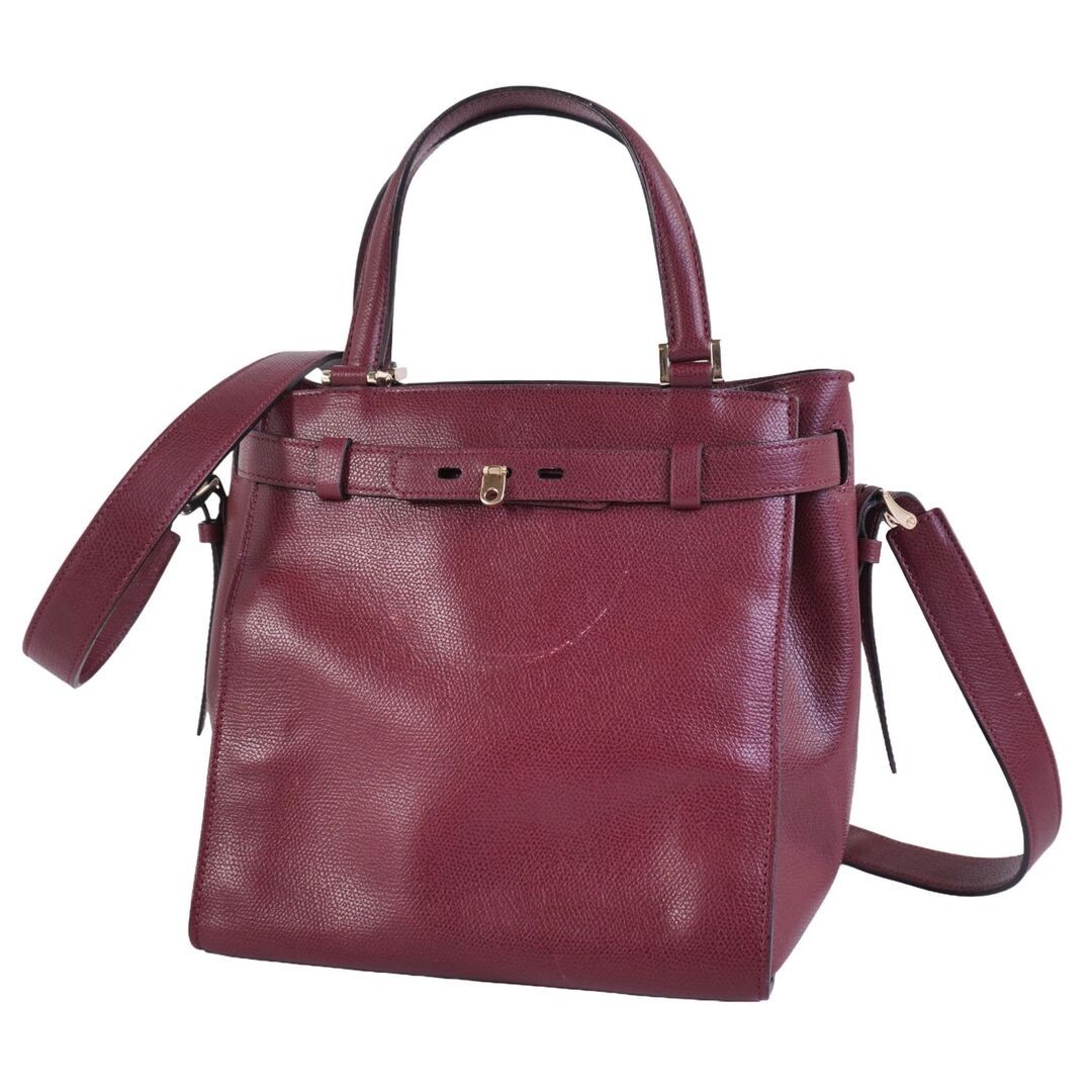Valextra Bag B Cube 2 way Handbag Shoulder Leather Genuine Ladies’ Used MOLO-0