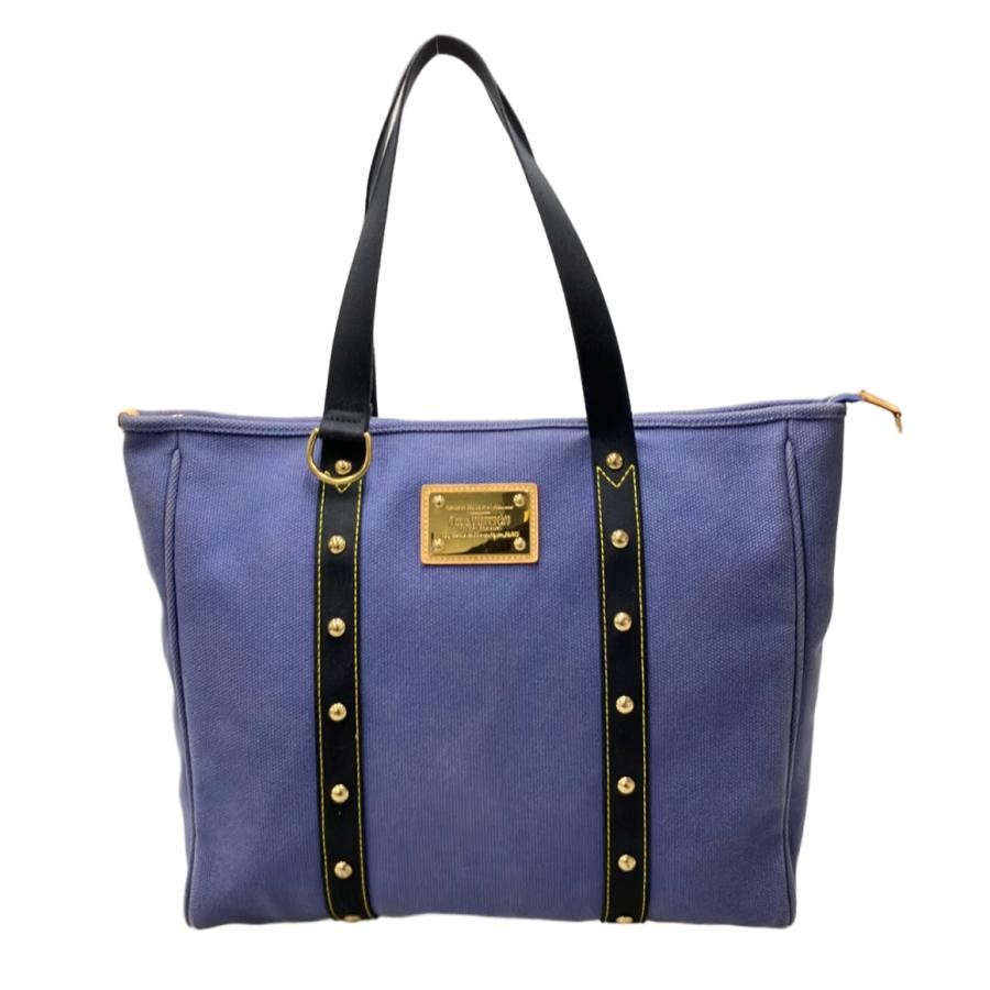Louis Vuitton Antigua Canvas Tote Bag Blue GM Women Pre-owned From Japan