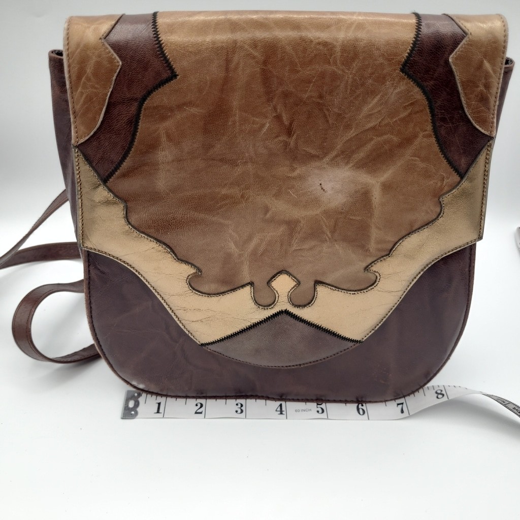 Vintage Margaret Jerrold Leather Saddle Bag Spain Boho Crossbody