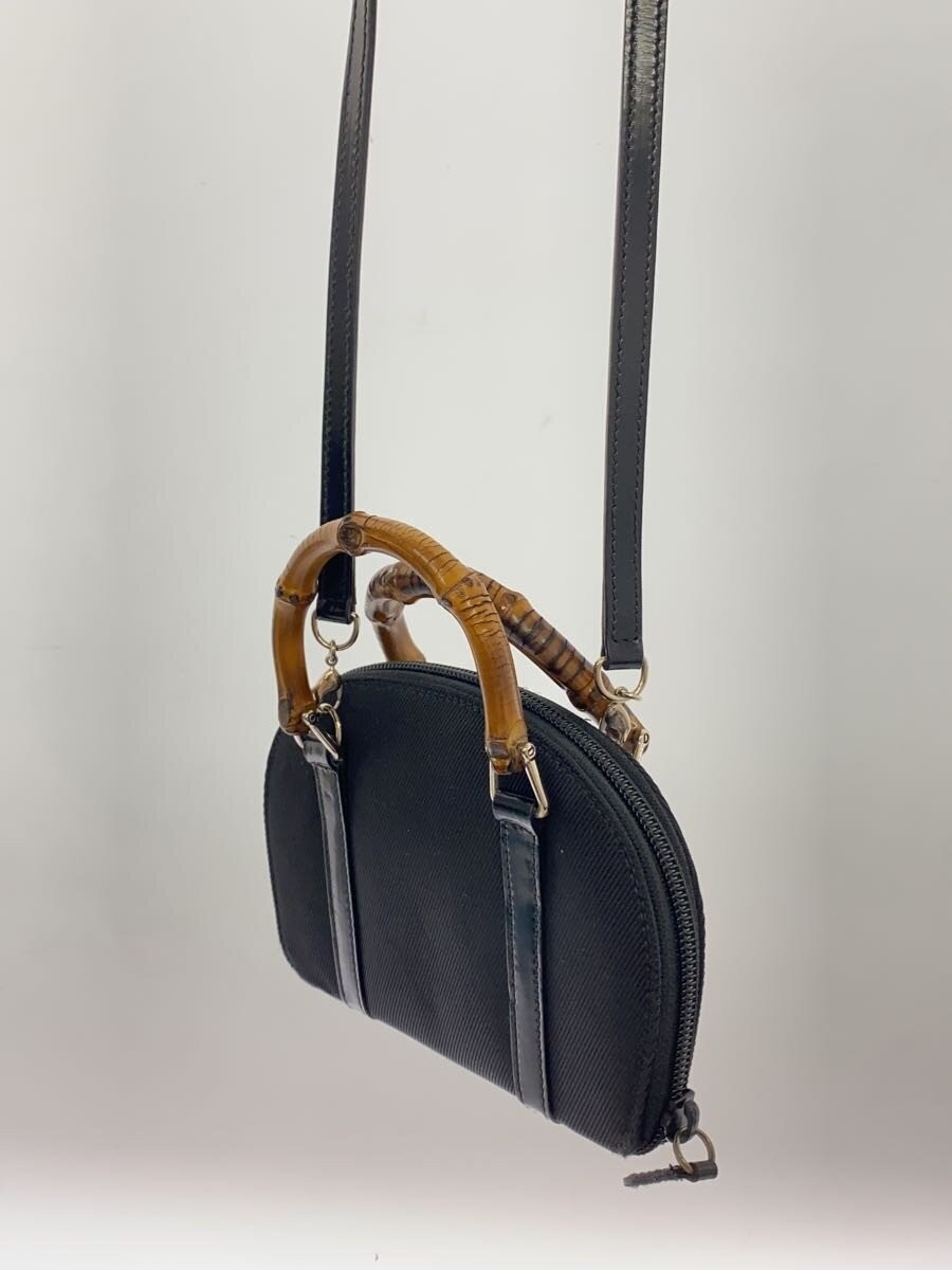 GUCCI Bamboo 2-Way Bag Mini Shoulder Bag Pouch BLK ? NULL ?