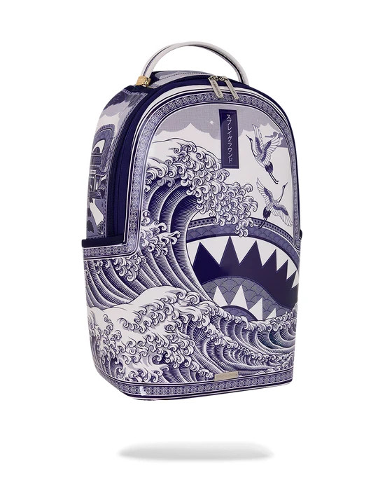 Sprayground Porcelain Wave Backpack Mochila Bookbag School Bag 🔥 New W/ Tags