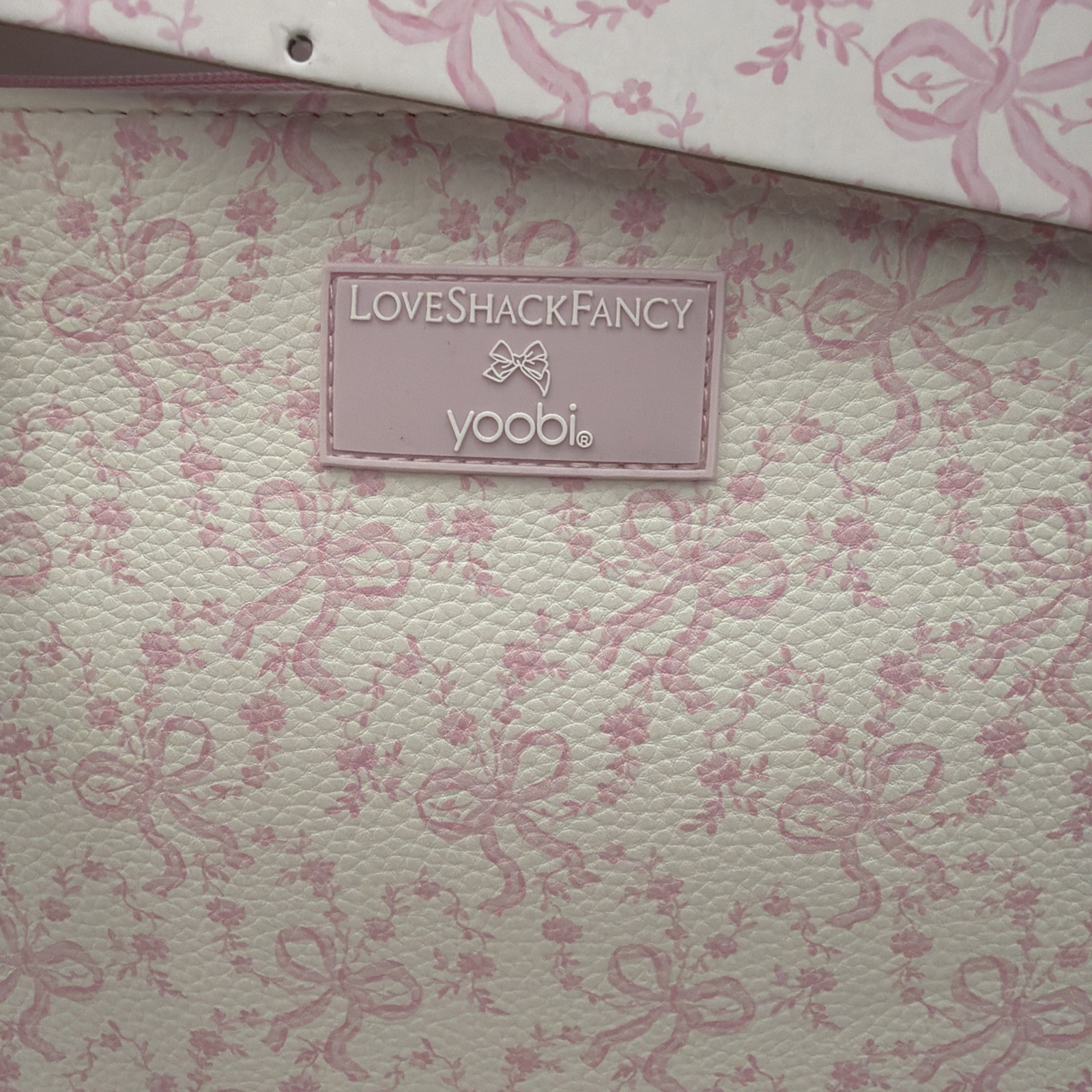 LoveShackFancy x Yoobi Pink Bow Ribbon Accessory Pouch Wristlet Target Viral!