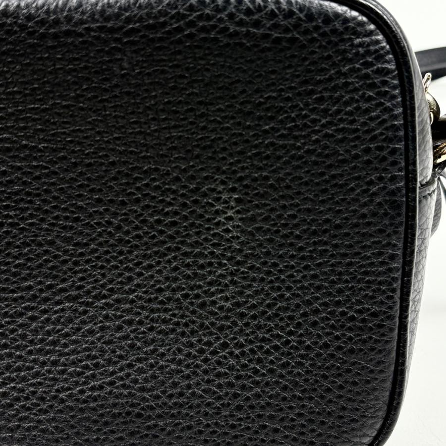 Gucci Interlocking G Leather Black Shoulder Bag 308364 #BS3246