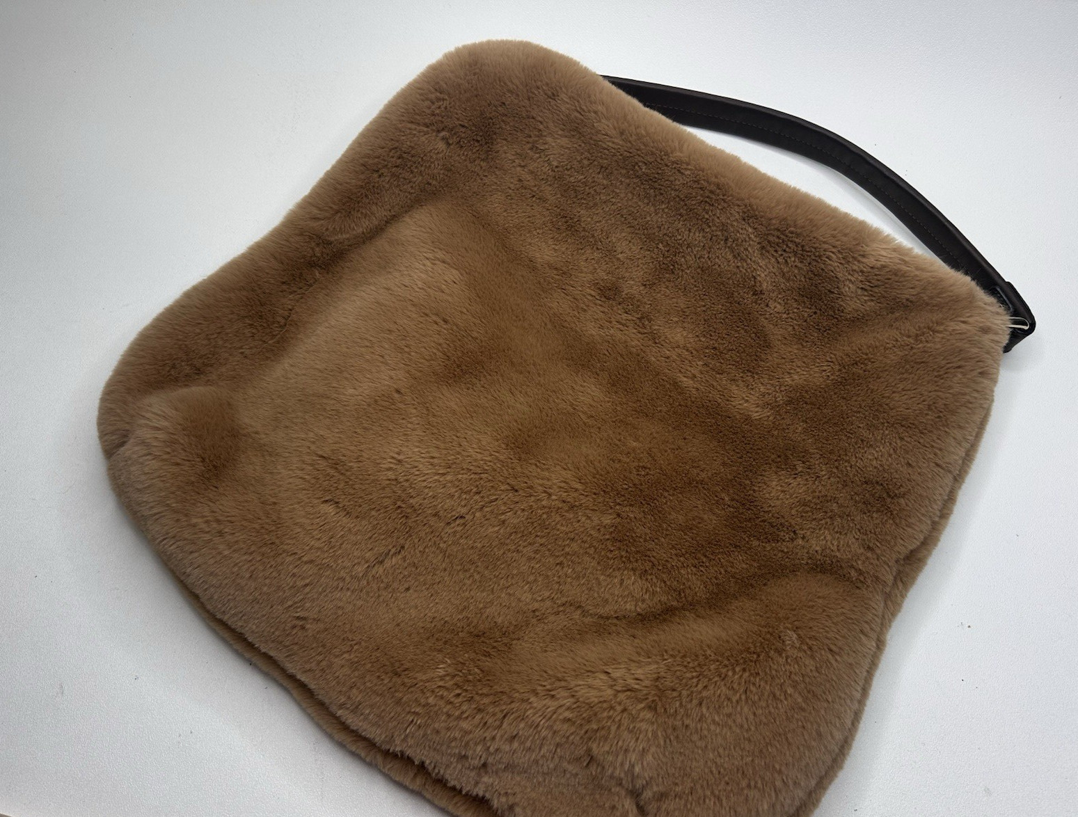 ALESSIA CAPRI Large Fur Hobo Shoulder Bag