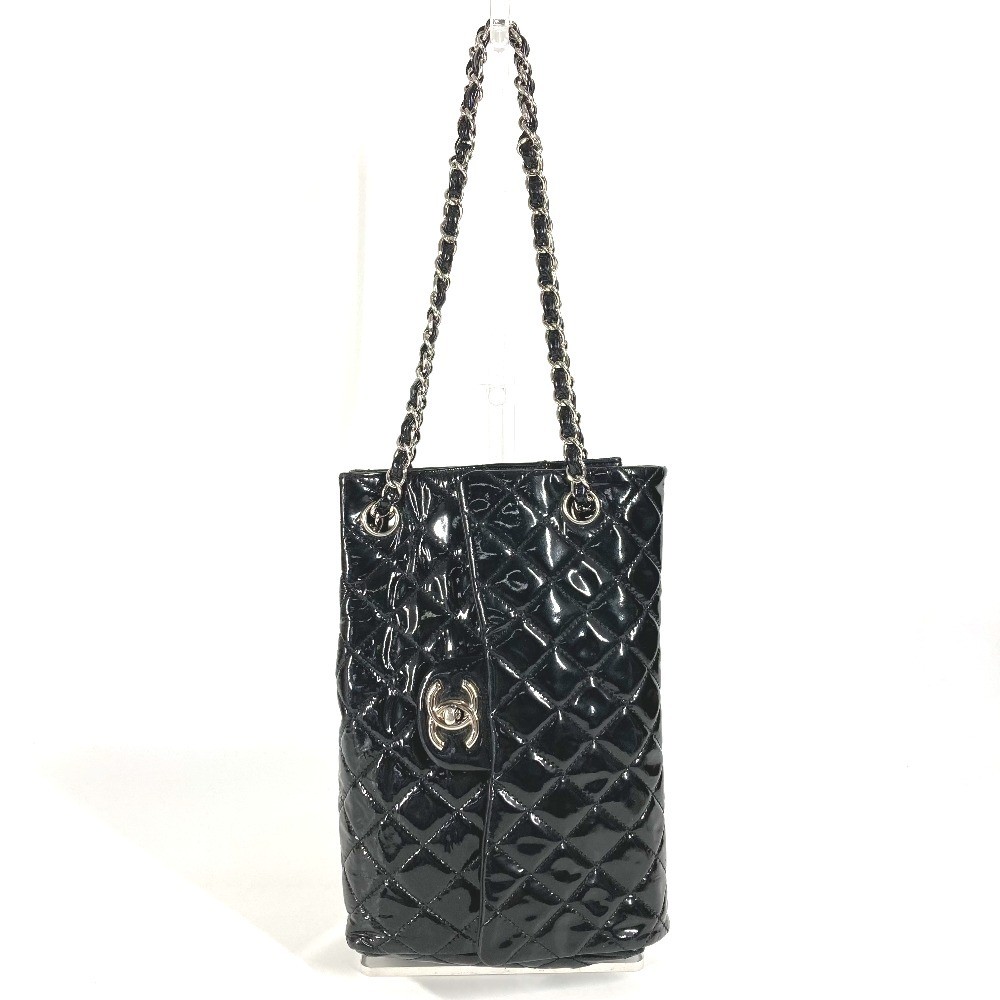 CHANEL CC CC Mark logo vertical Upside Down Matelasse Double Chain Shoulder Bag