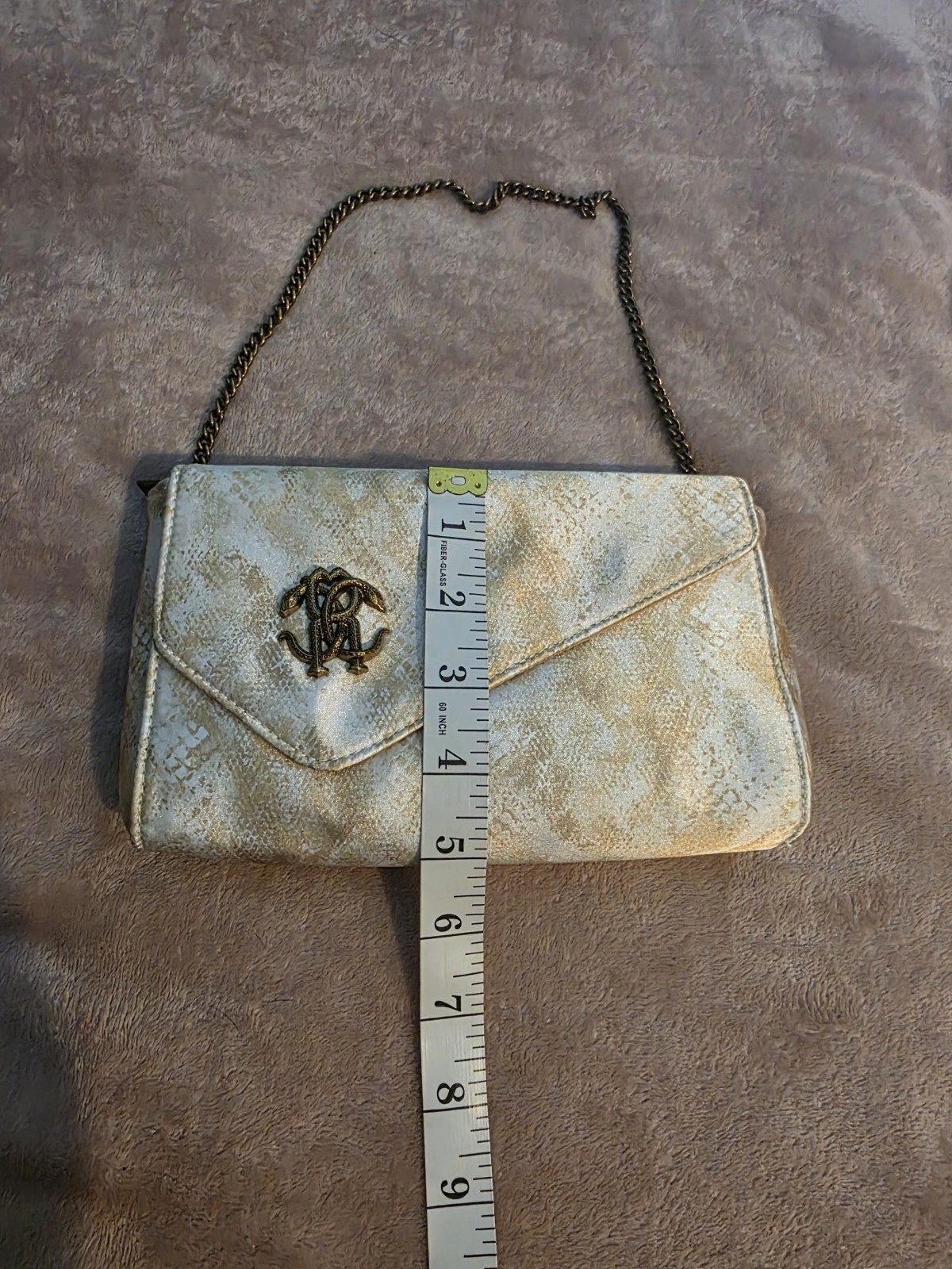 Roberto Cavalli Serpentine Clutch Bag Like New Beautiful