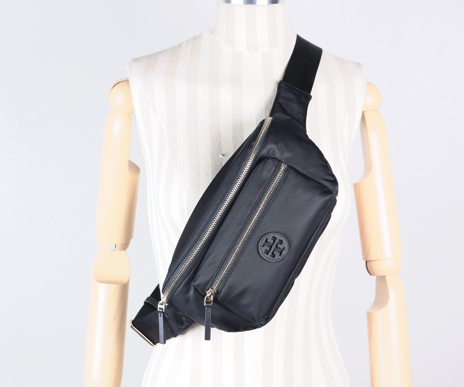 Latest New Tory Burch Black Nylon Belt Bag Sling Fanny Pack 161103