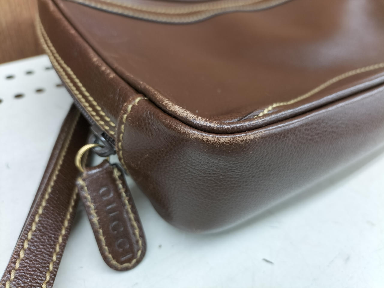 GUCCI clutch bag brown 9.6 inch