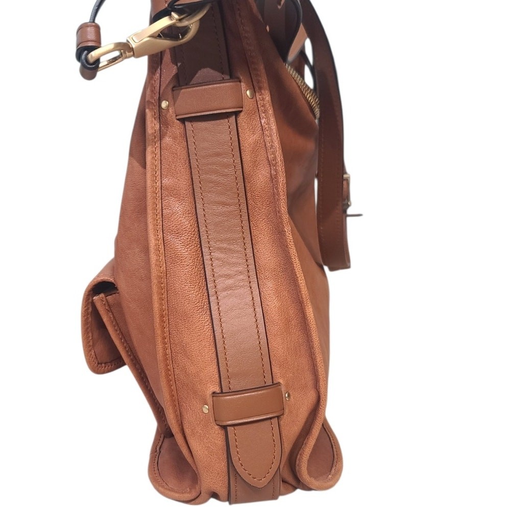 Rag & Bone Field Goat Leather Hobo Bag Tan Large Crossbody Shoulder Bag