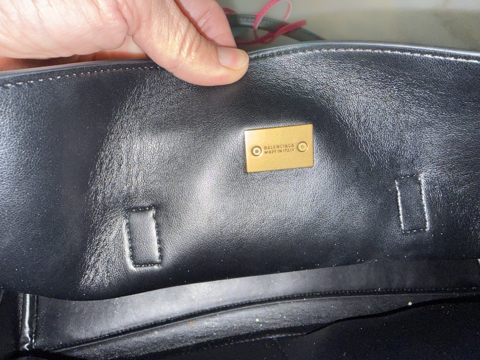 Balenciaga Bel Air med Black Leather Carryall Bag