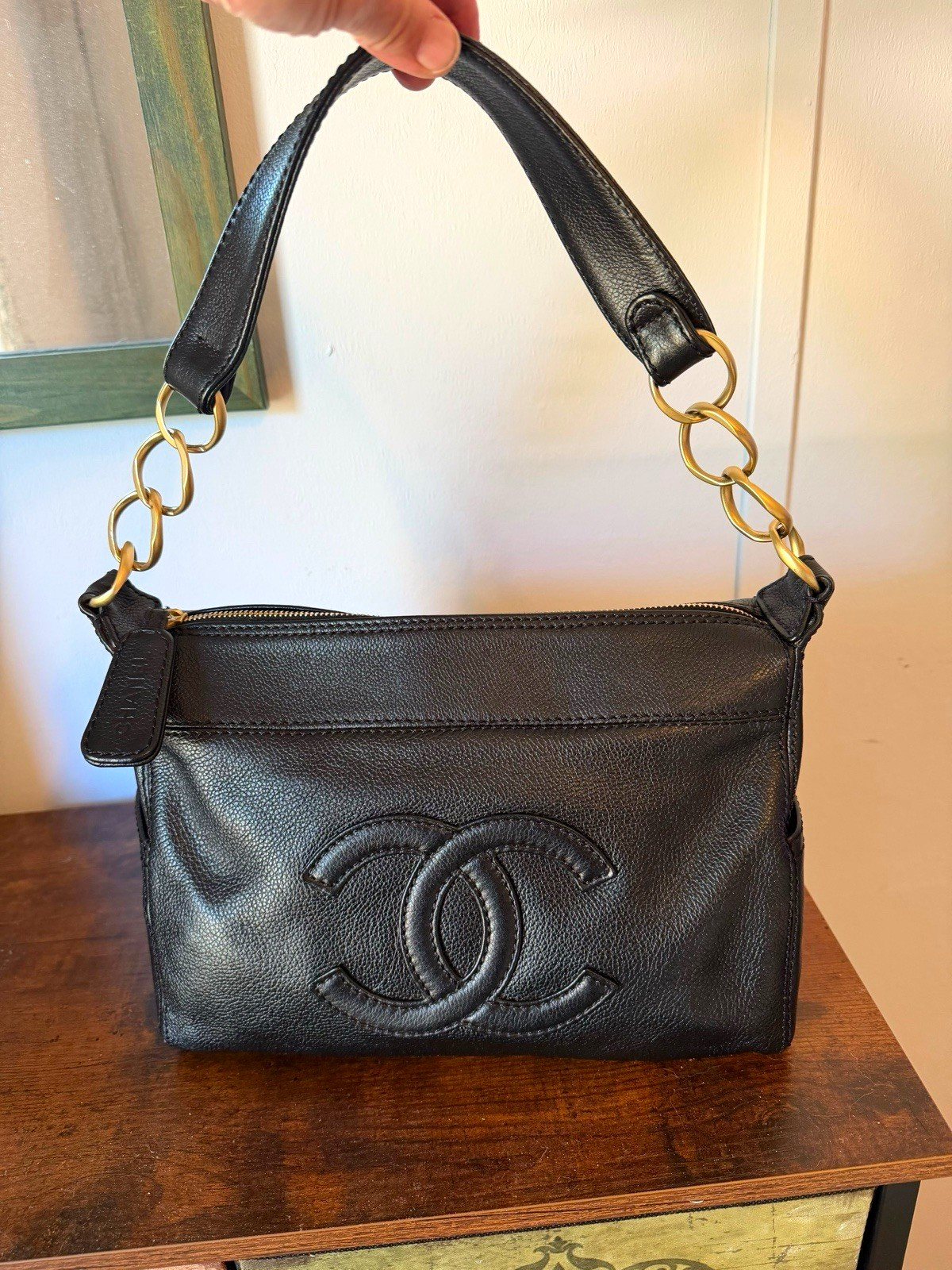 CHANEL Black Caviar Timeless ‘CC’ Shoulder Bag