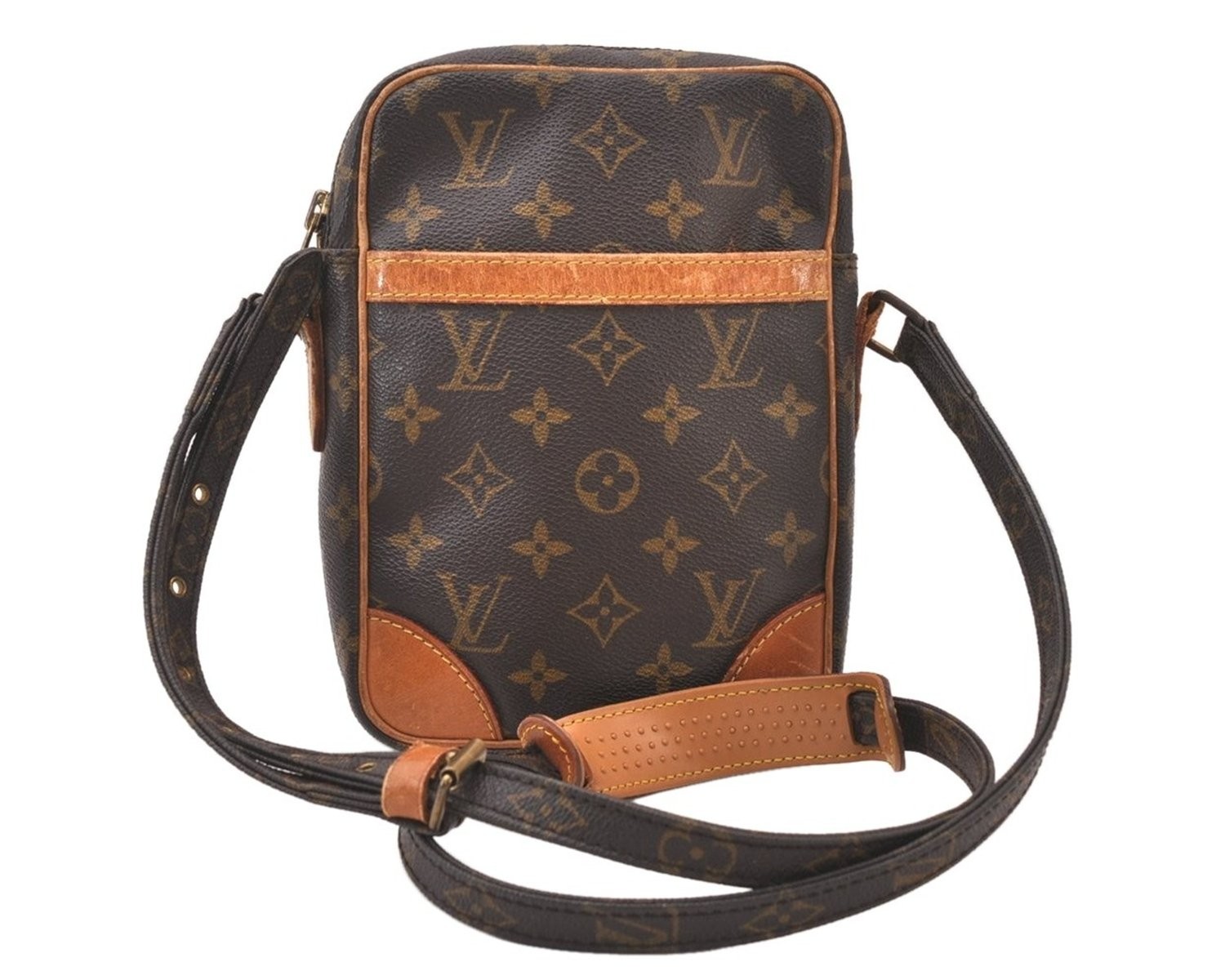 Authentic Louis Vuitton Monogram Danube Shoulder Cross Body Bag M45266 LV 786AA